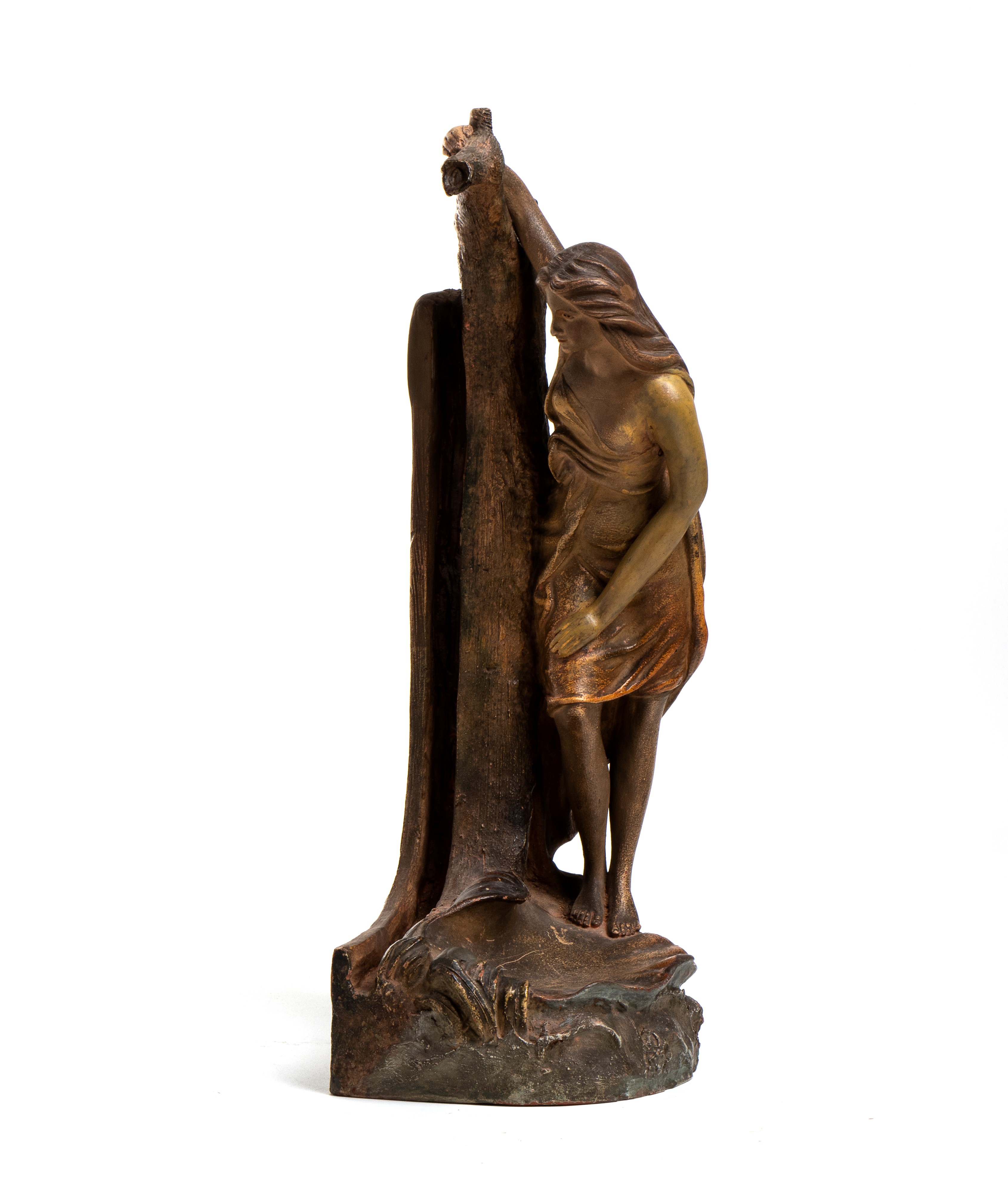Scultura Art Nouveau Francese in Terracotta