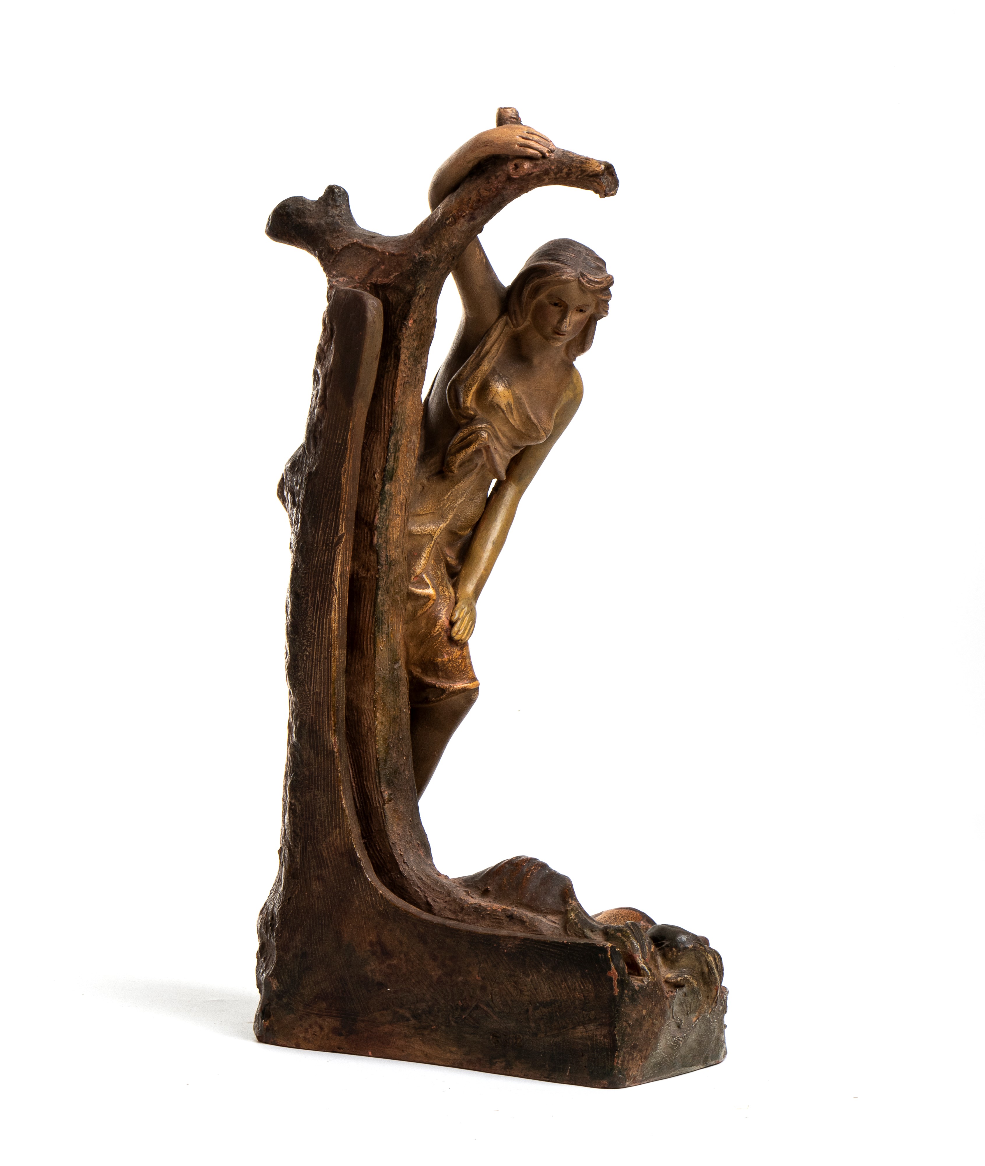 Scultura Art Nouveau Francese in Terracotta