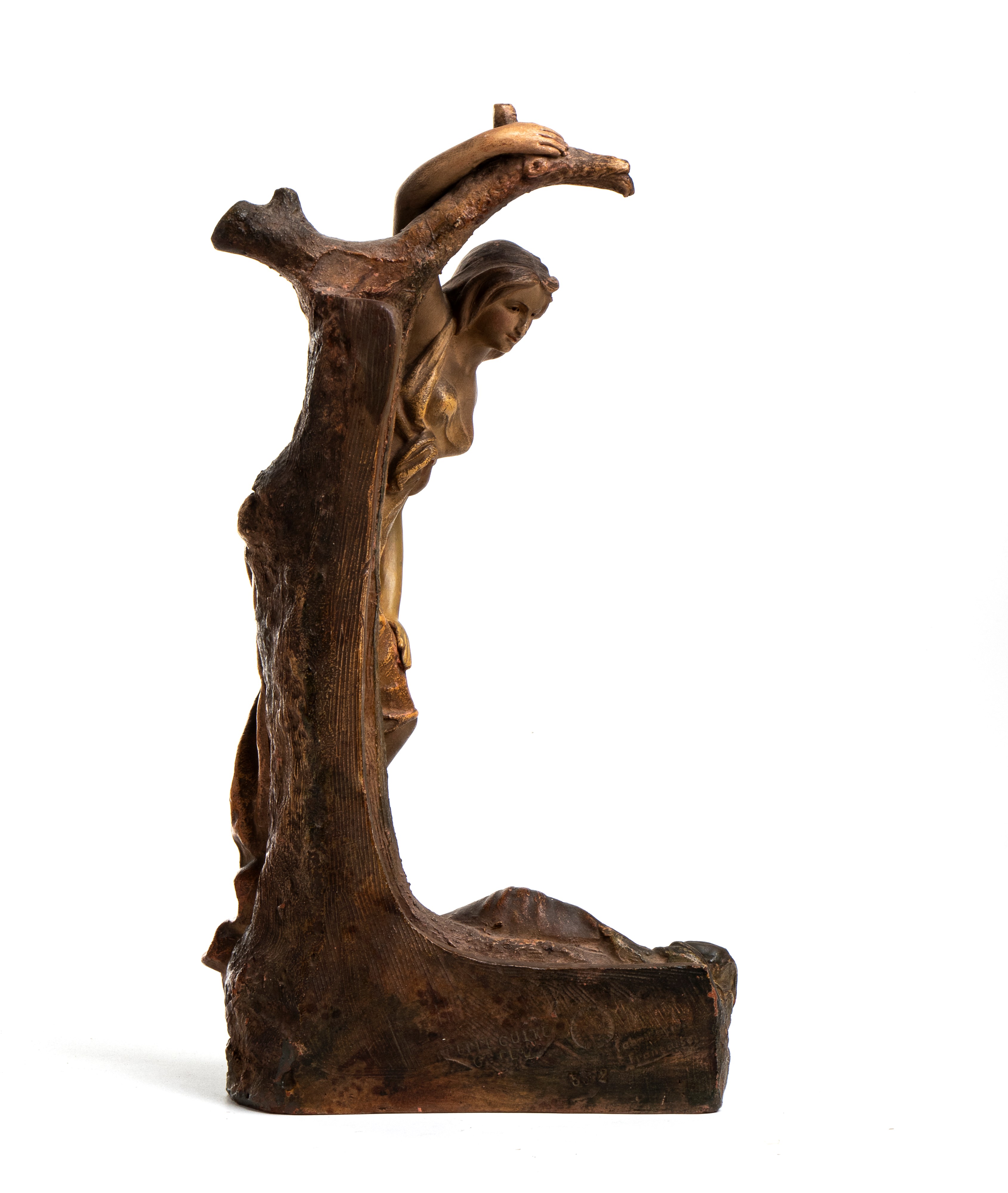 Scultura Art Nouveau Francese in Terracotta