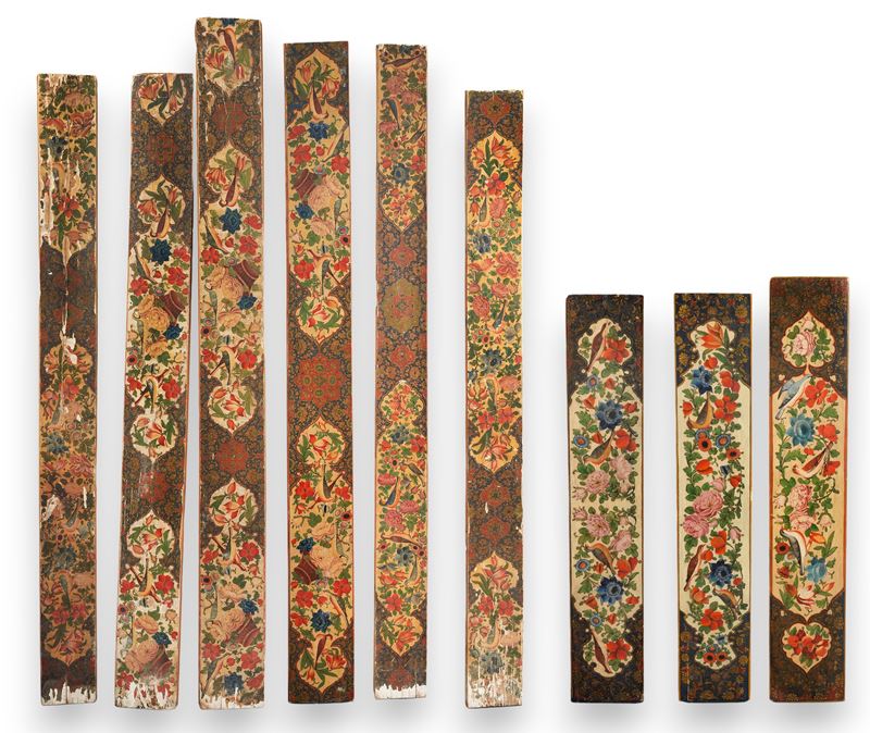 Gruppo di Nove Pannelli Decorativi Italiani