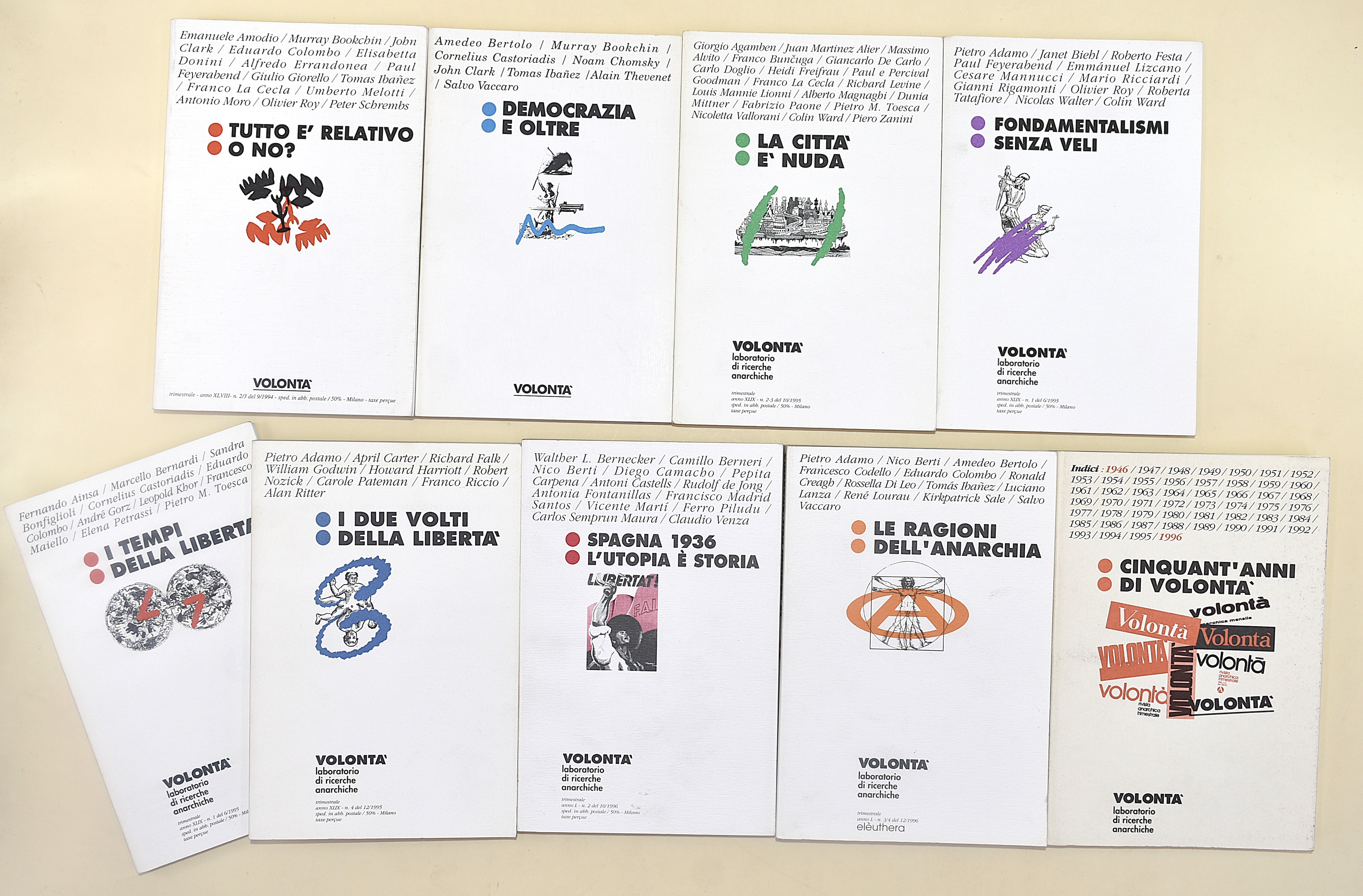 Volontà. Laboratorio di Ricerche Anarchiche - 29 Volumi