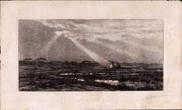 Vittorio Guaccimanni - Paesaggio con casa