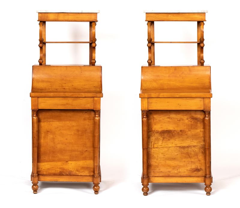 Coppia di Mobili Bar Biedermeier