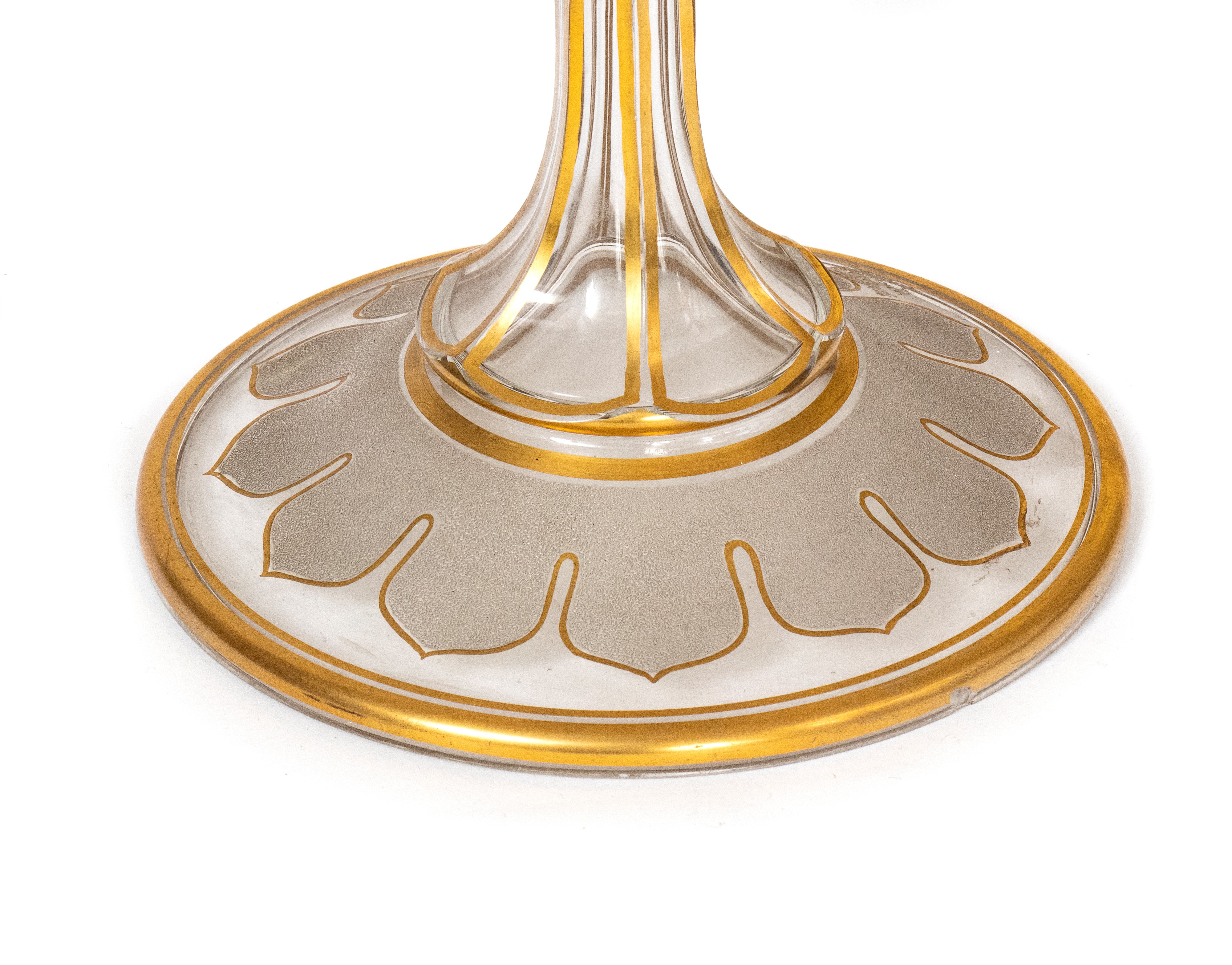 Centrotavola in Vetro con Decori in Oro