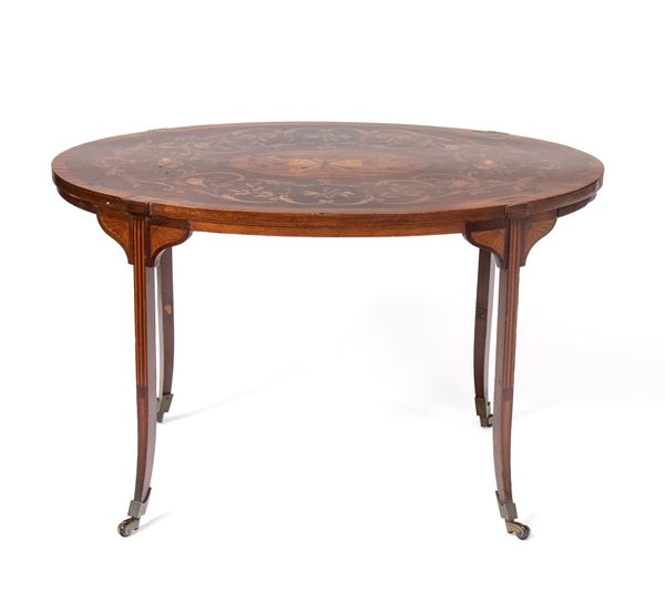 George IV English inlaid coffee table