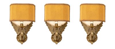Gruppo di Tre Applique Francesi in Bronzo
