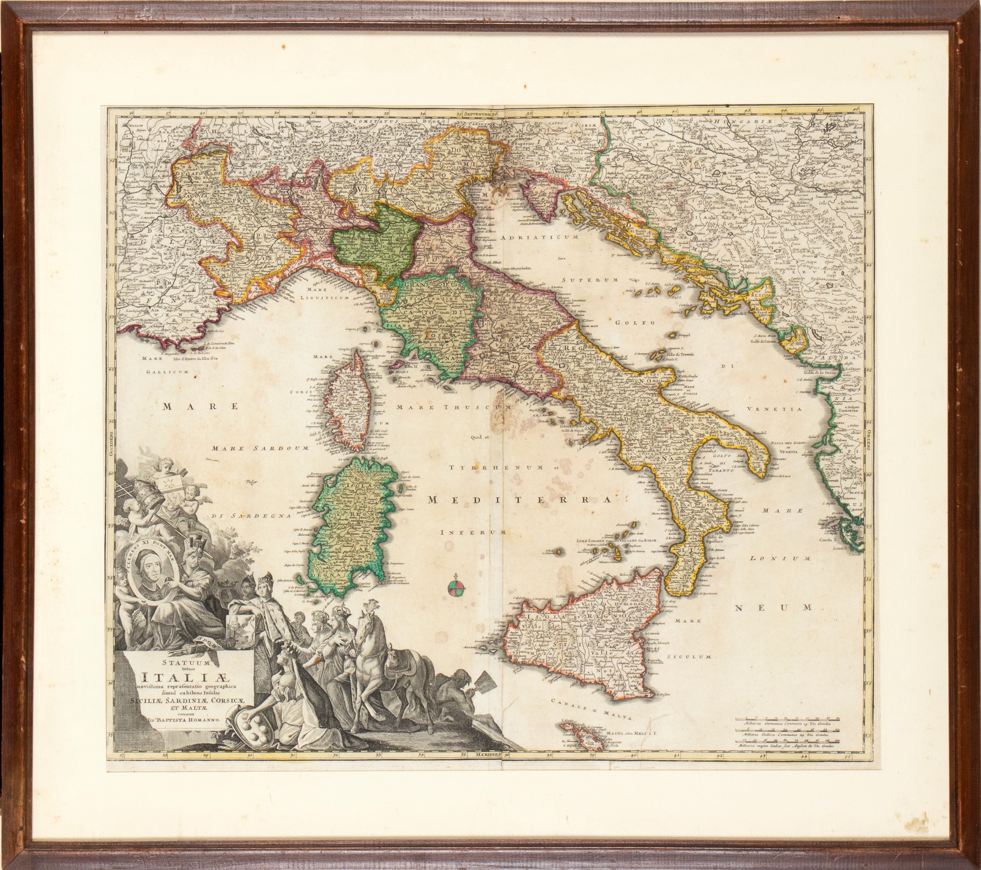 Johann Baptist Homann - Statuum Totius Italiae Novissima
