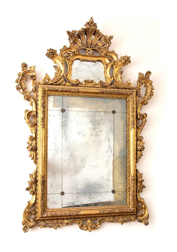 French Louis XVI gilded mirror