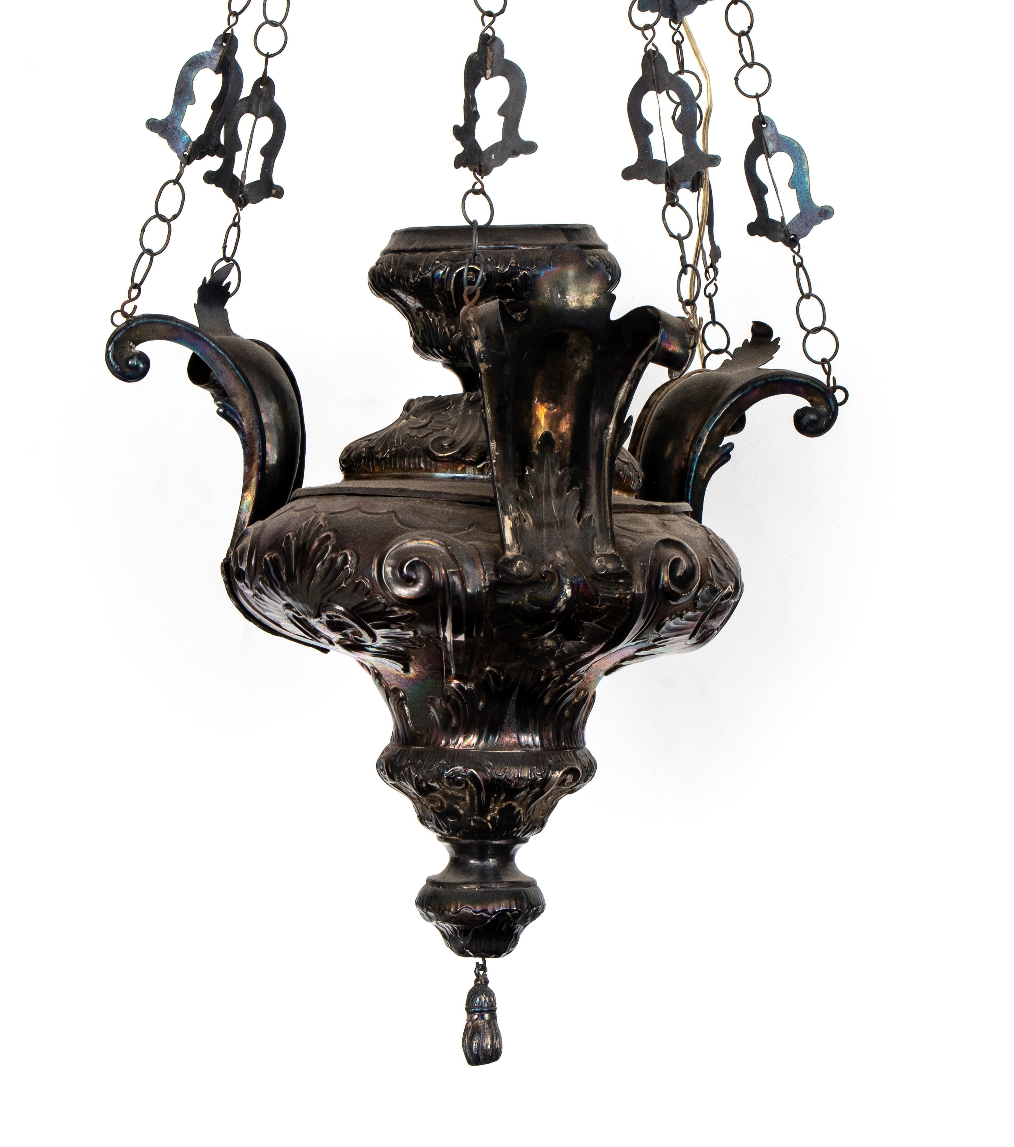 Lampada liturgica italiana in argento