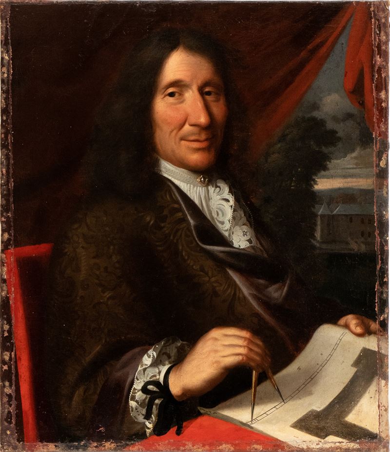 Artista Francese, Seconda Metà XVII Secolo - Ritratto di Architetto