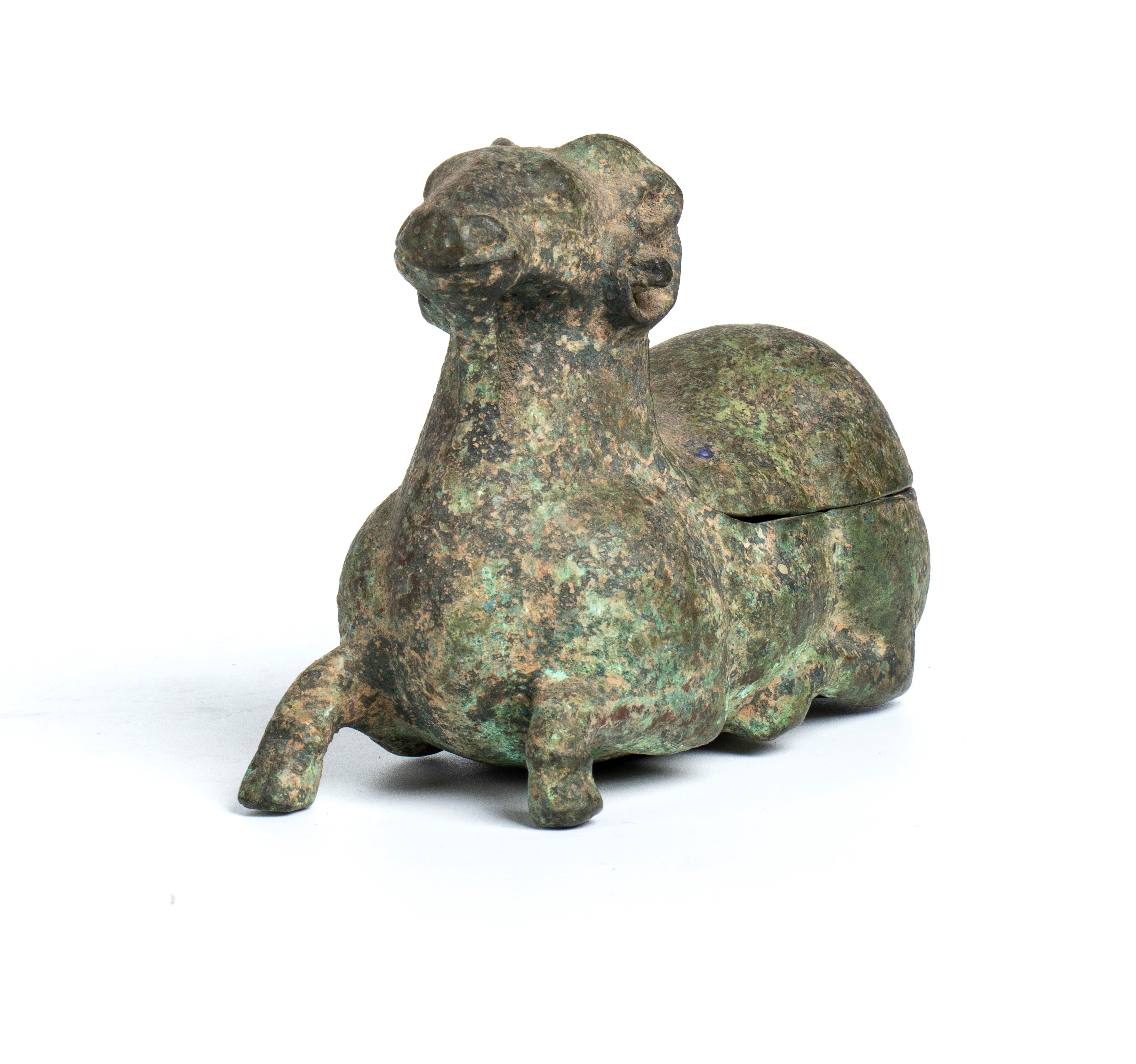 Lampada ad olio in bronzo