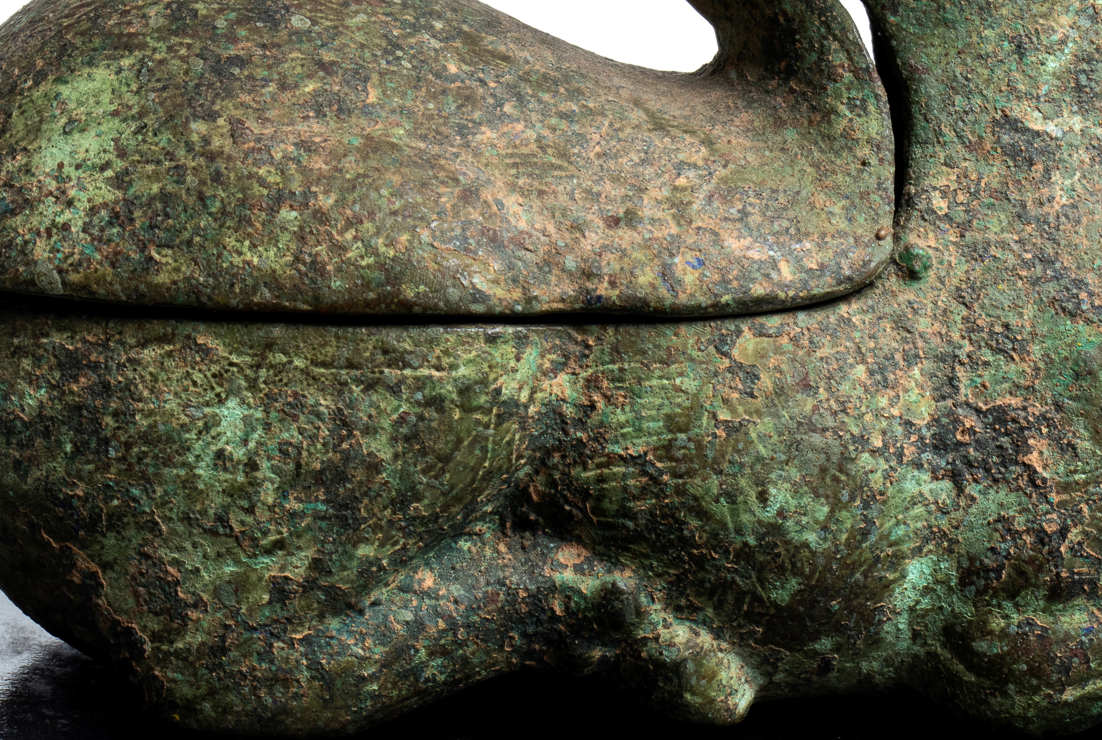 Lampada ad olio in bronzo