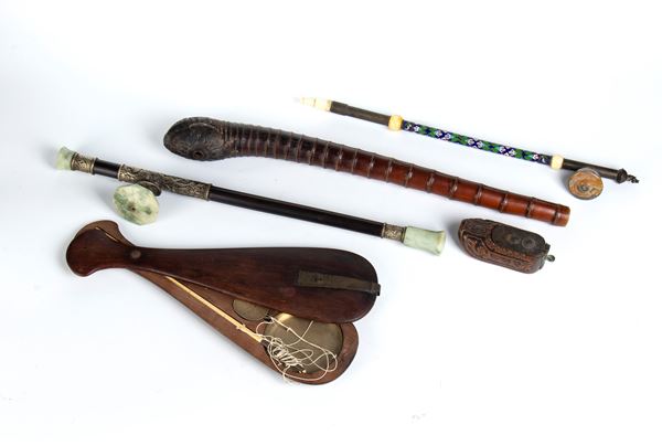Set of three opium pipes