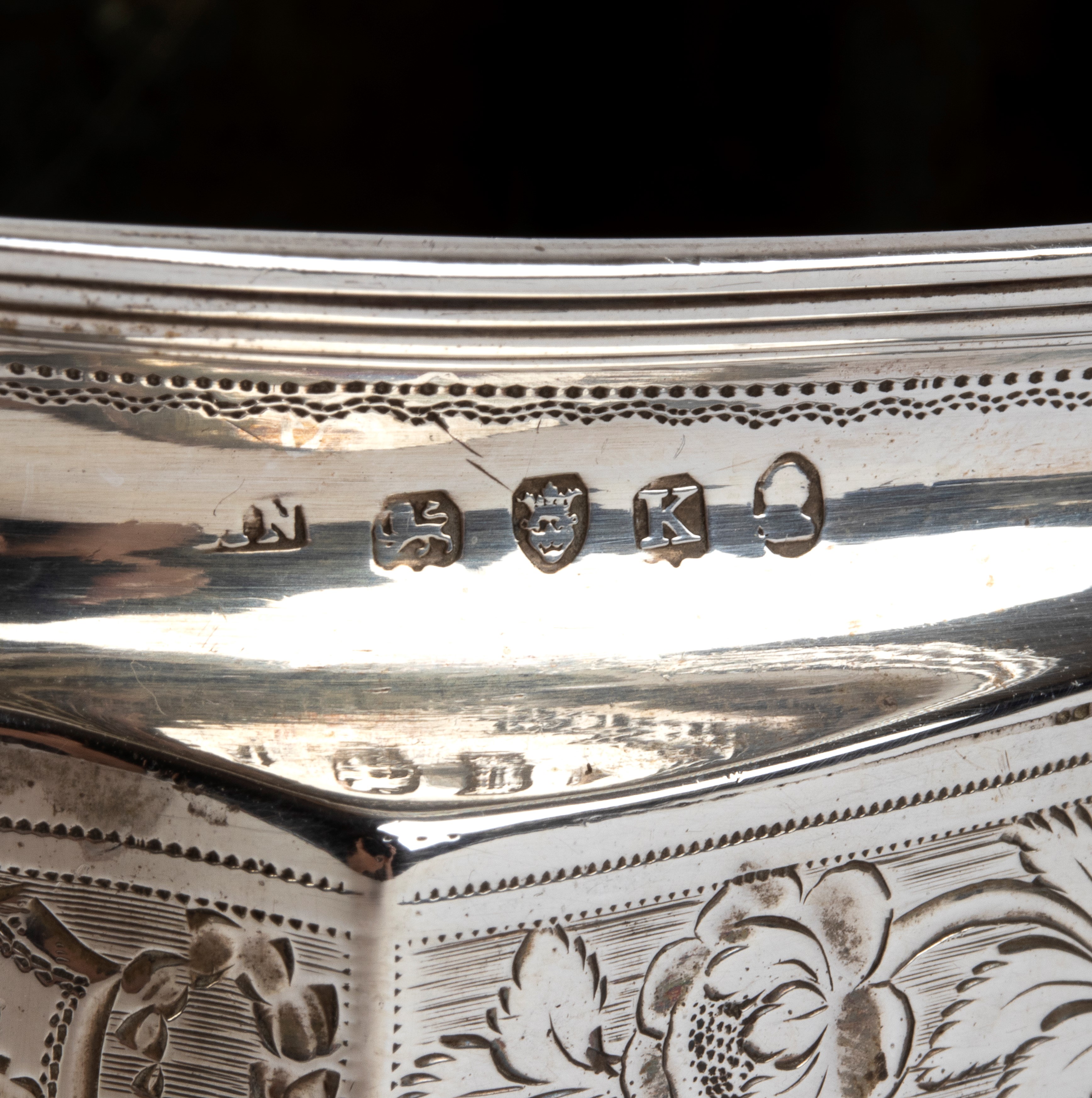 Zuccheriera georgiana inglese in argento