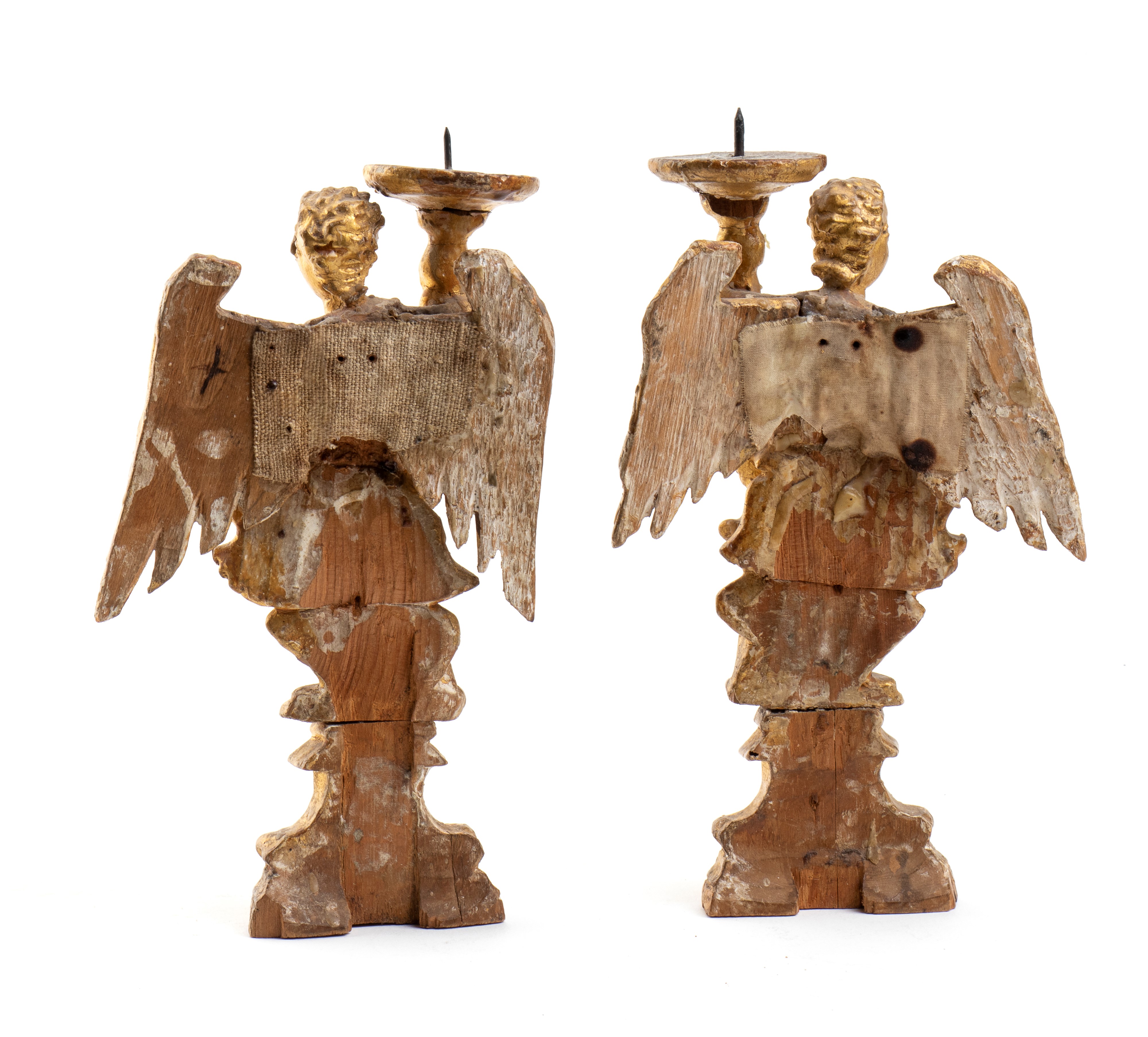 Coppia di angeli in legno