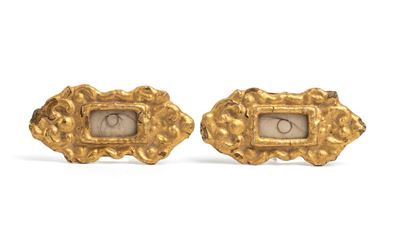 XIX secolo, Reliquiari con capelli di Napoleone e Giuseppina in cornice dorata