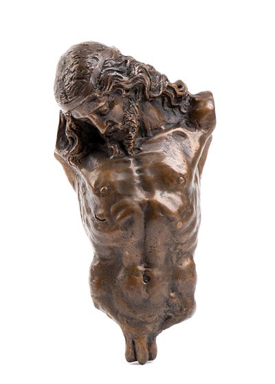 Cristo patiens, Busto in bronzo fuso (Italia, XIX-XX secolo)