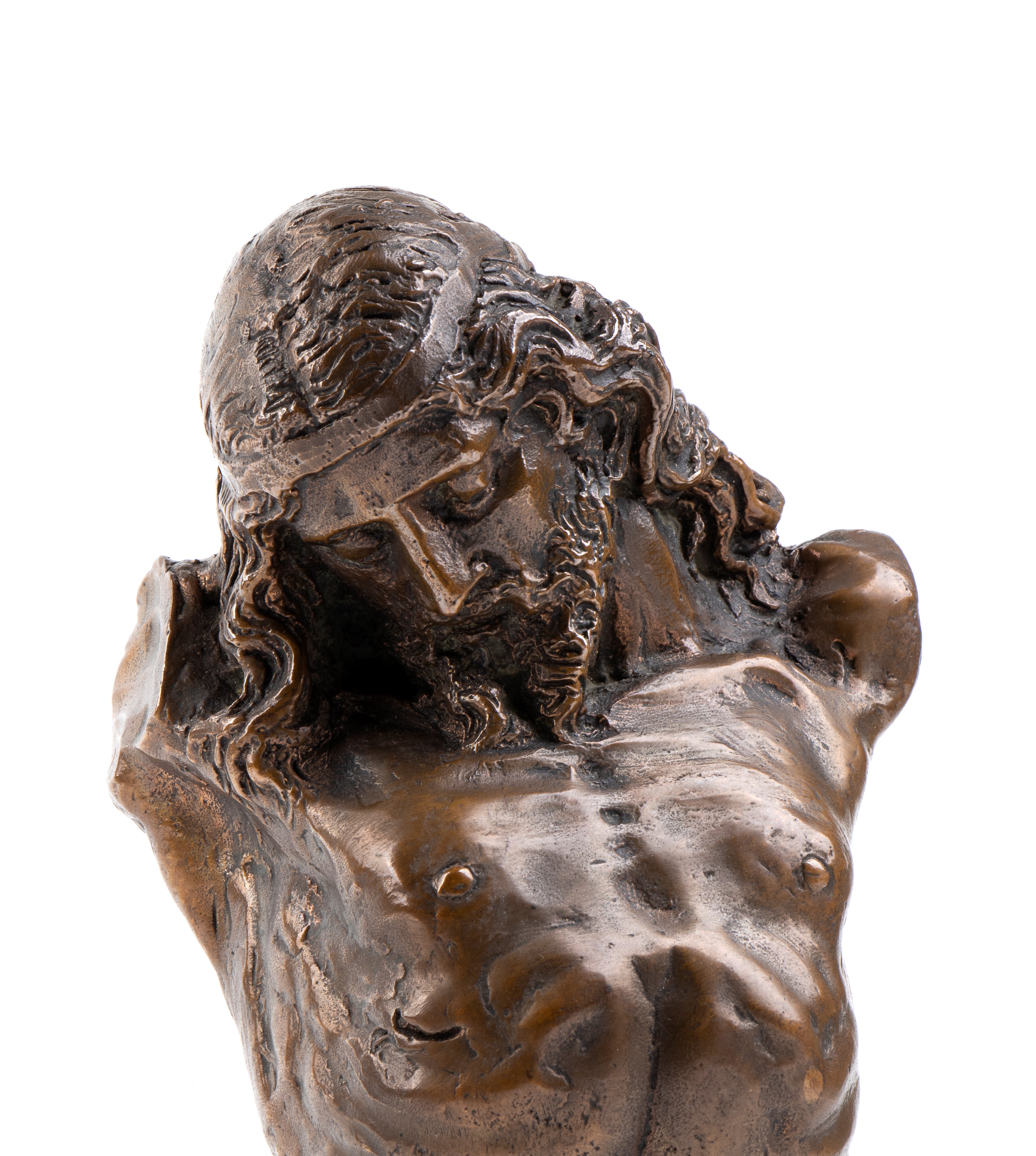 Cristo patiens, Busto in bronzo fuso (Italia, XIX-XX secolo)