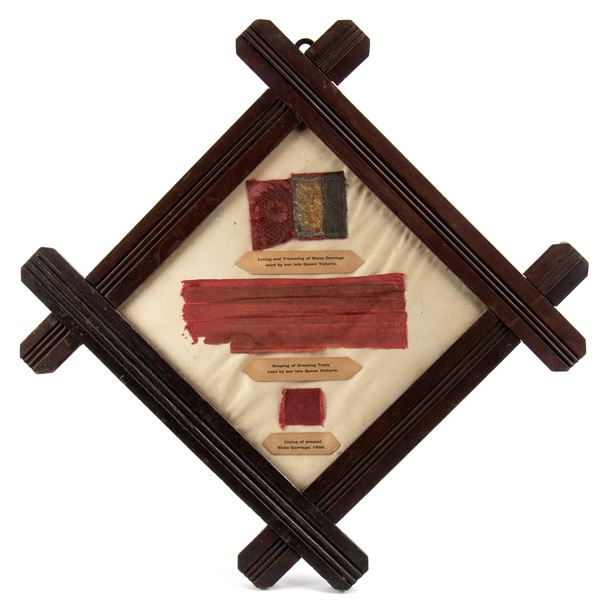 Fabric samples from Queen Victoria's carriage