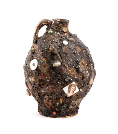 Vaso in picassiette francese, decorazioni a mosaico, metà XX secolo
