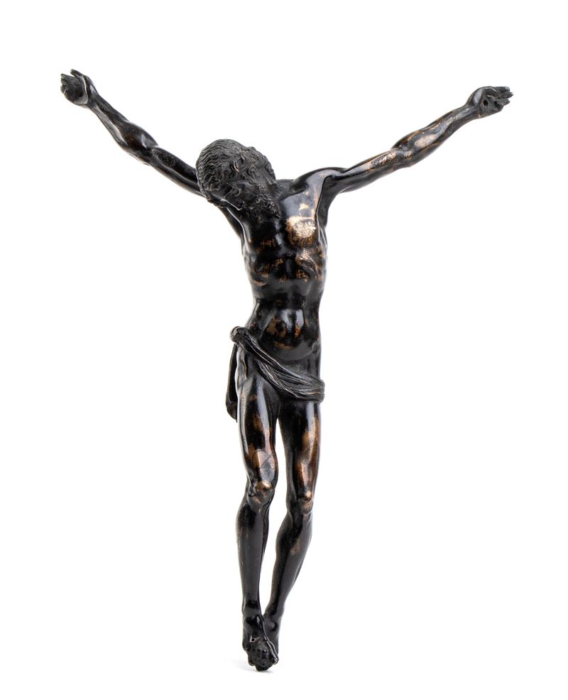 Crocifisso, bronzo in fusione a cera persa (probabile Italia, XVII–XVIII secolo)