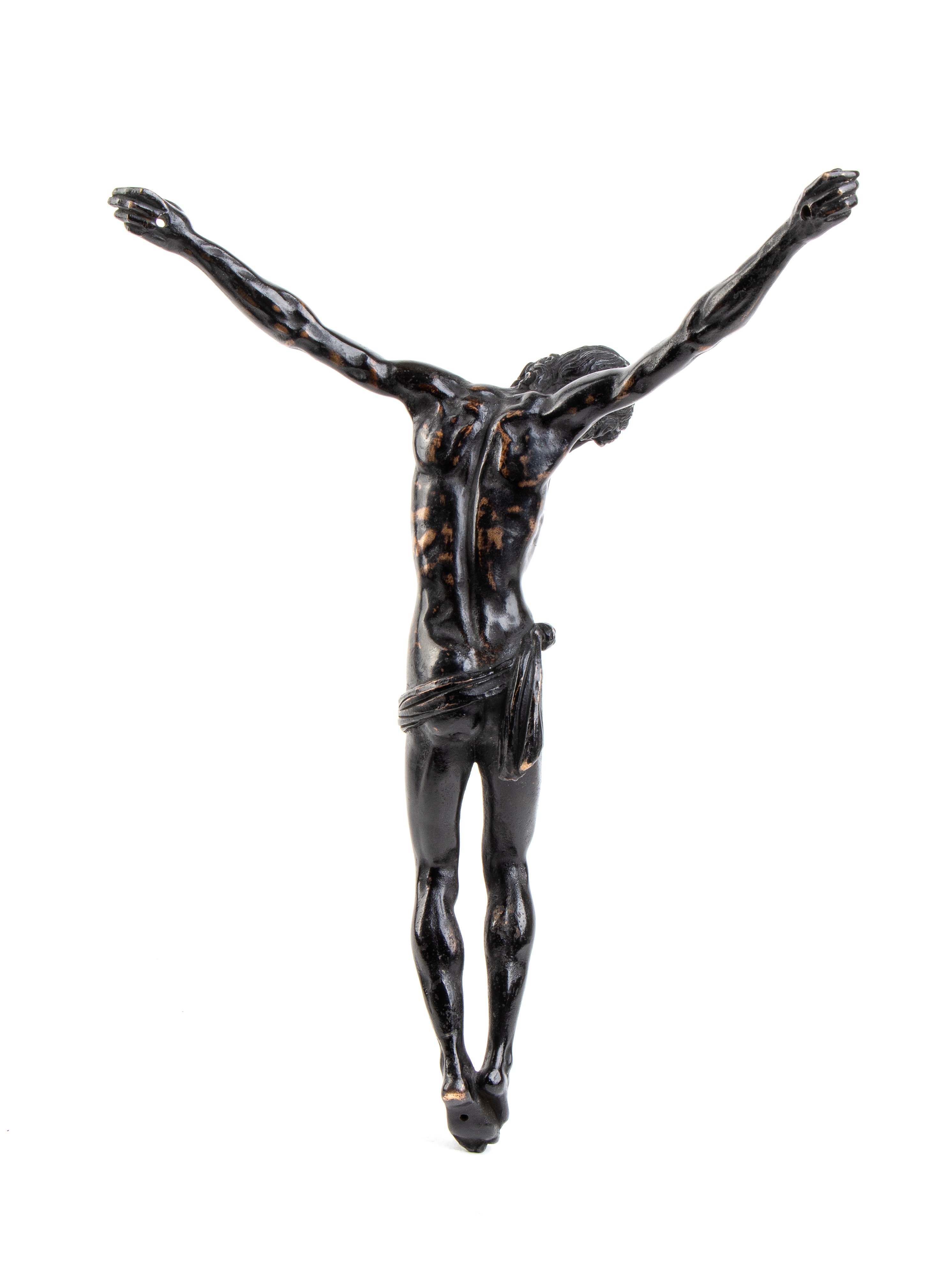 Crocifisso, bronzo in fusione a cera persa (probabile Italia, XVII–XVIII secolo)