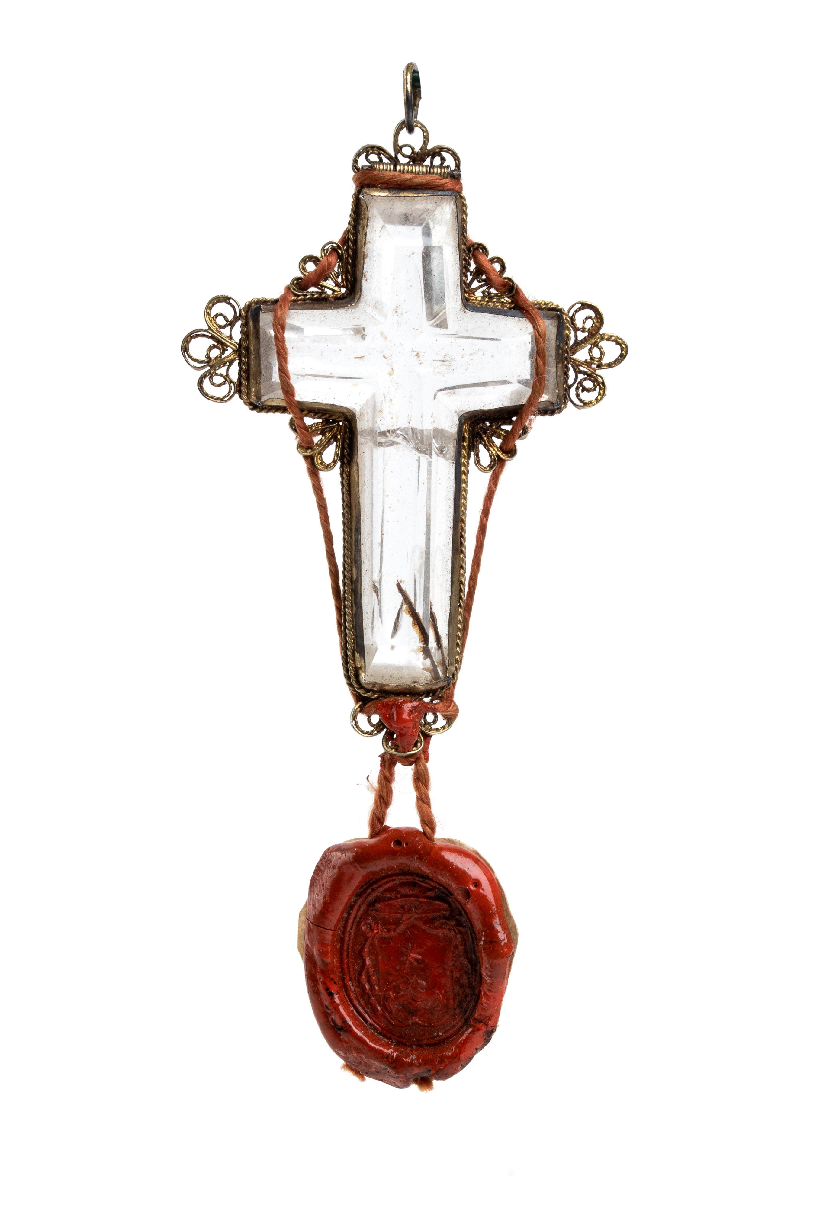 Croce reliquiario con custodia, XVIII secolo