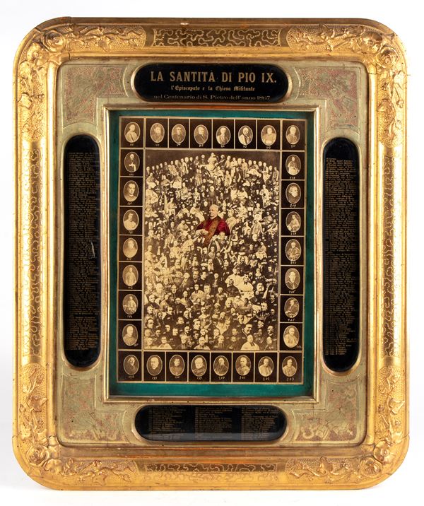 Print depicting the Pope Pio IX 