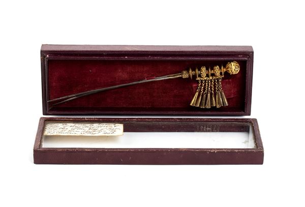 Gold hairpin that belonged to Tiruwork Wube