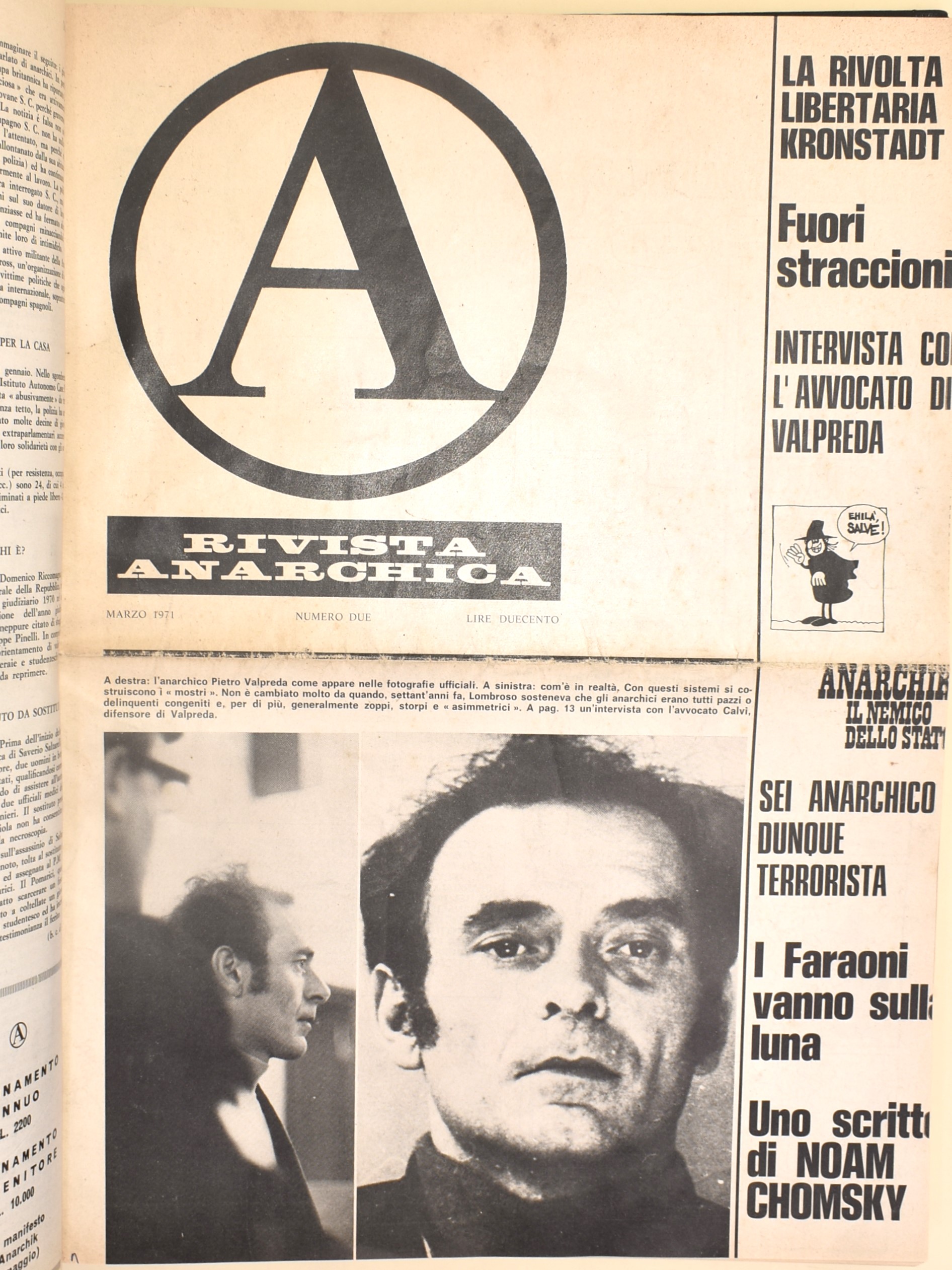 Rivista Anarchica Mensile, Annata Completa, dal 1971 al 1979 - 6 Volumi