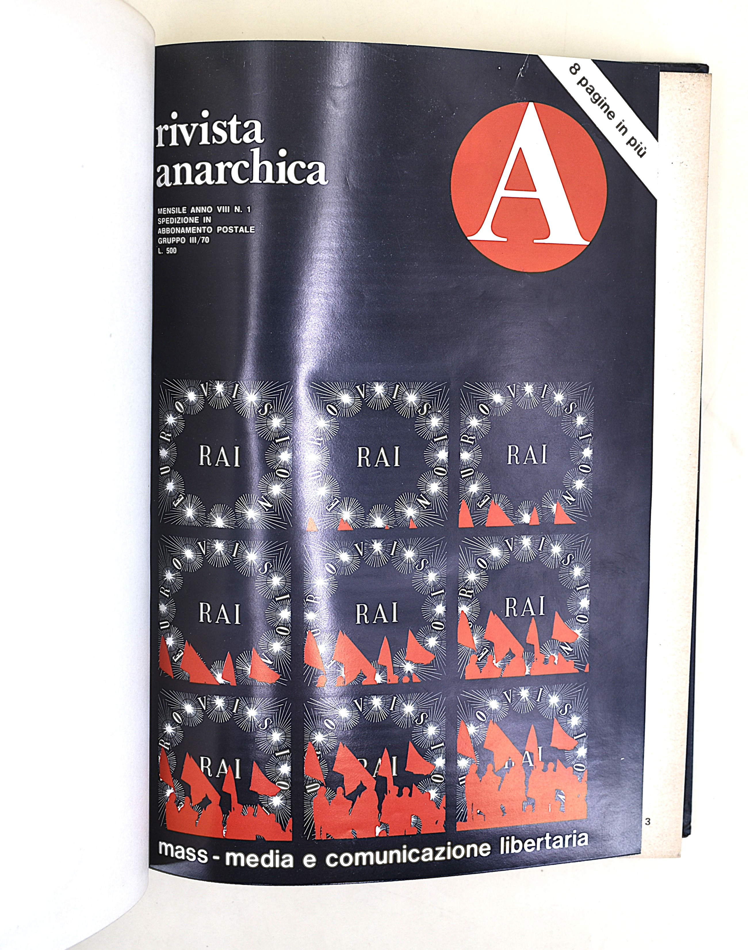 Rivista Anarchica Mensile, Annata Completa, dal 1971 al 1979 - 6 Volumi