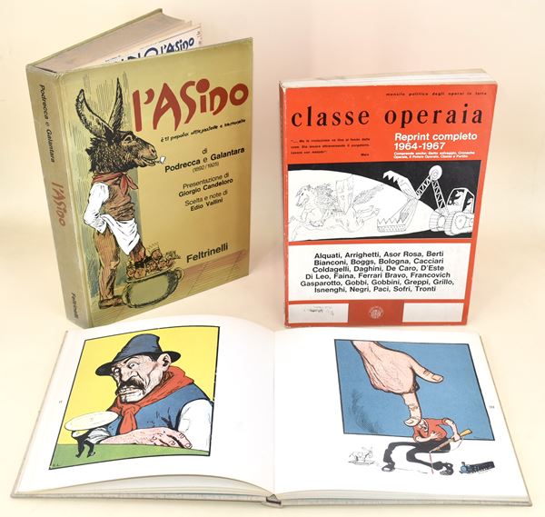 Reprint completo delle riviste: Classe Operaia 1964-1967, Machina Libri Milano - L'Asino 1892-1925, Prima edizione Feltrinelli - 3 volumi