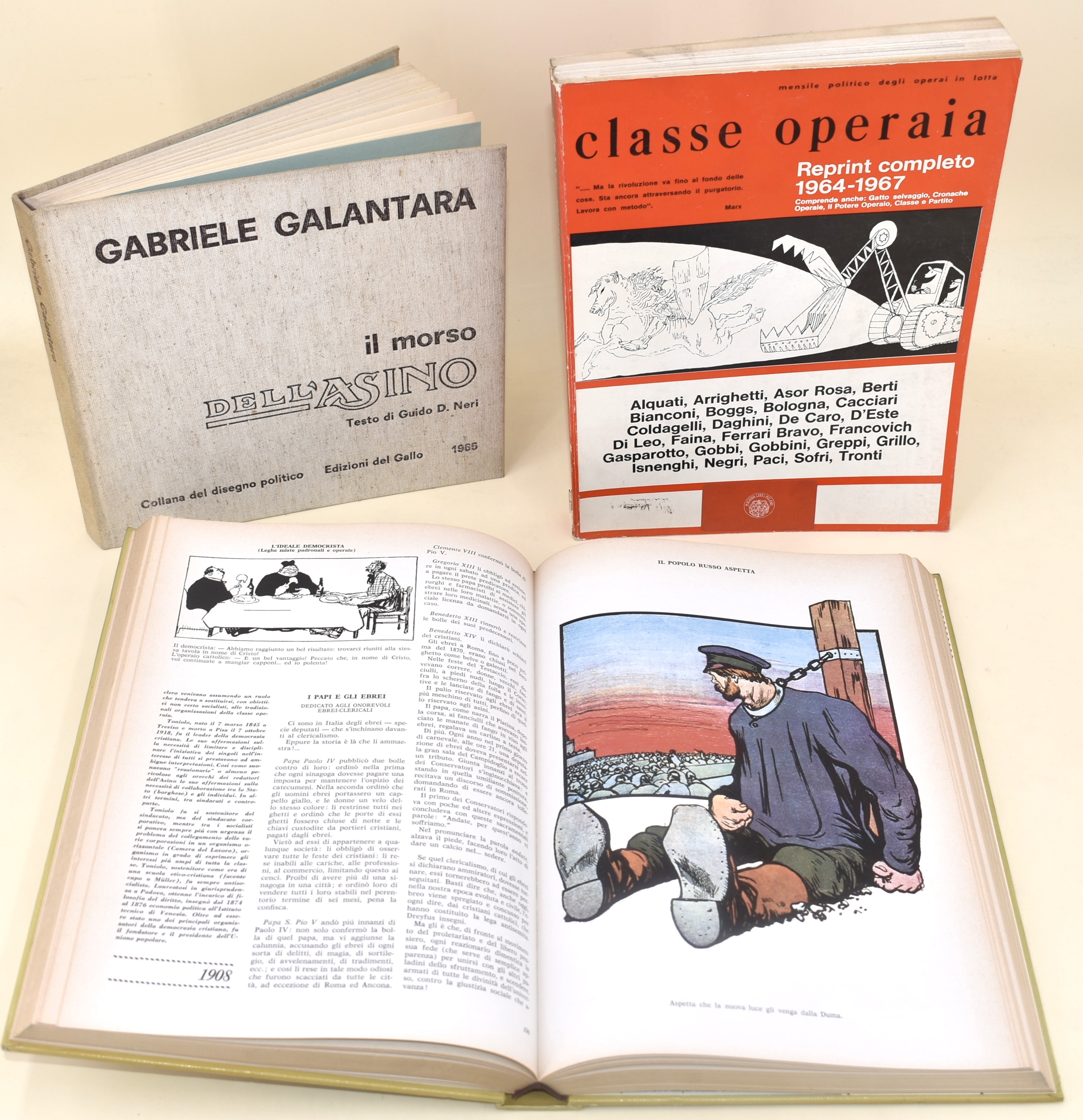 Reprint Completo delle Riviste: Classe Operaia 1964-1967, Machina Libri Milano - L'asino 1892-192...
