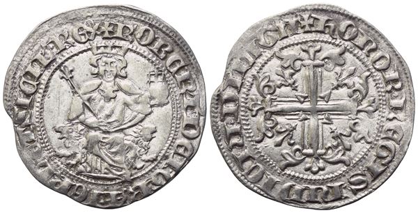 NAPOLI. Regno di Napoli. Roberto I d'Angiò (1309-1343). Gigliato; Ag (3,96 g; 26,5 mm)