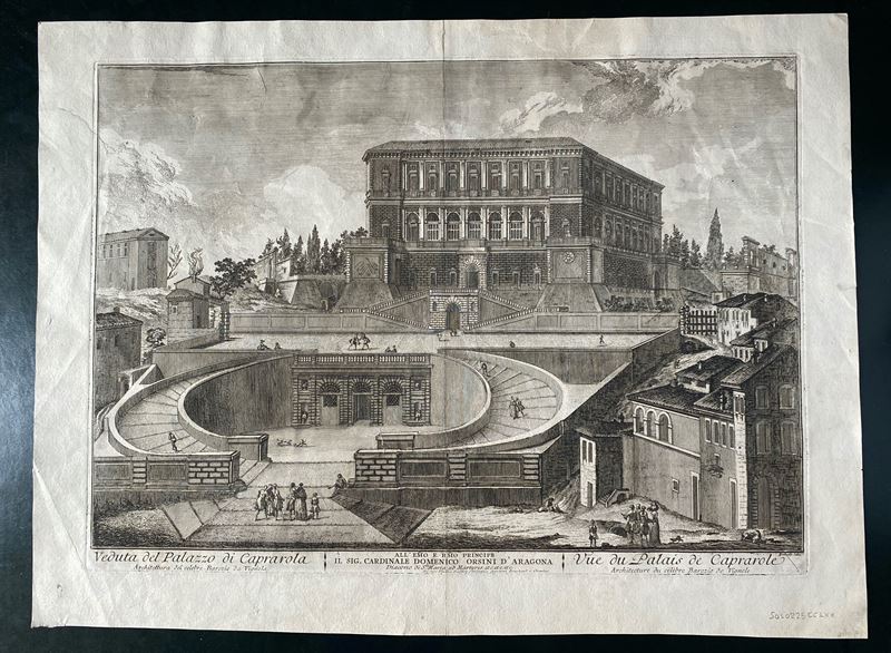 Jean Barbault - Veduta del Palazzo di Caprarola