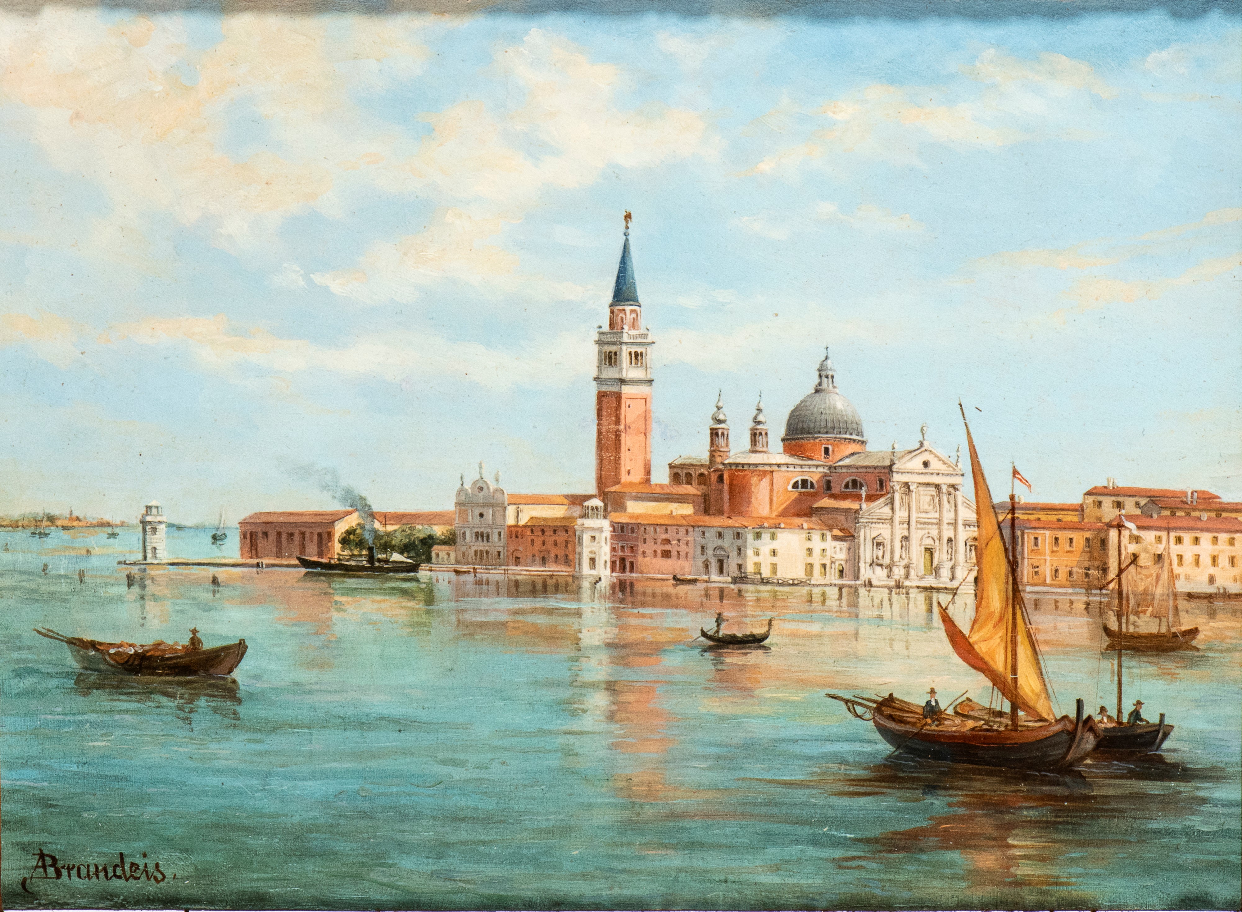Antonietta Brandeis - A) Veduta Dell'isola di San Giorgio; B) Veduta di un Canale di Venezia. Cop...