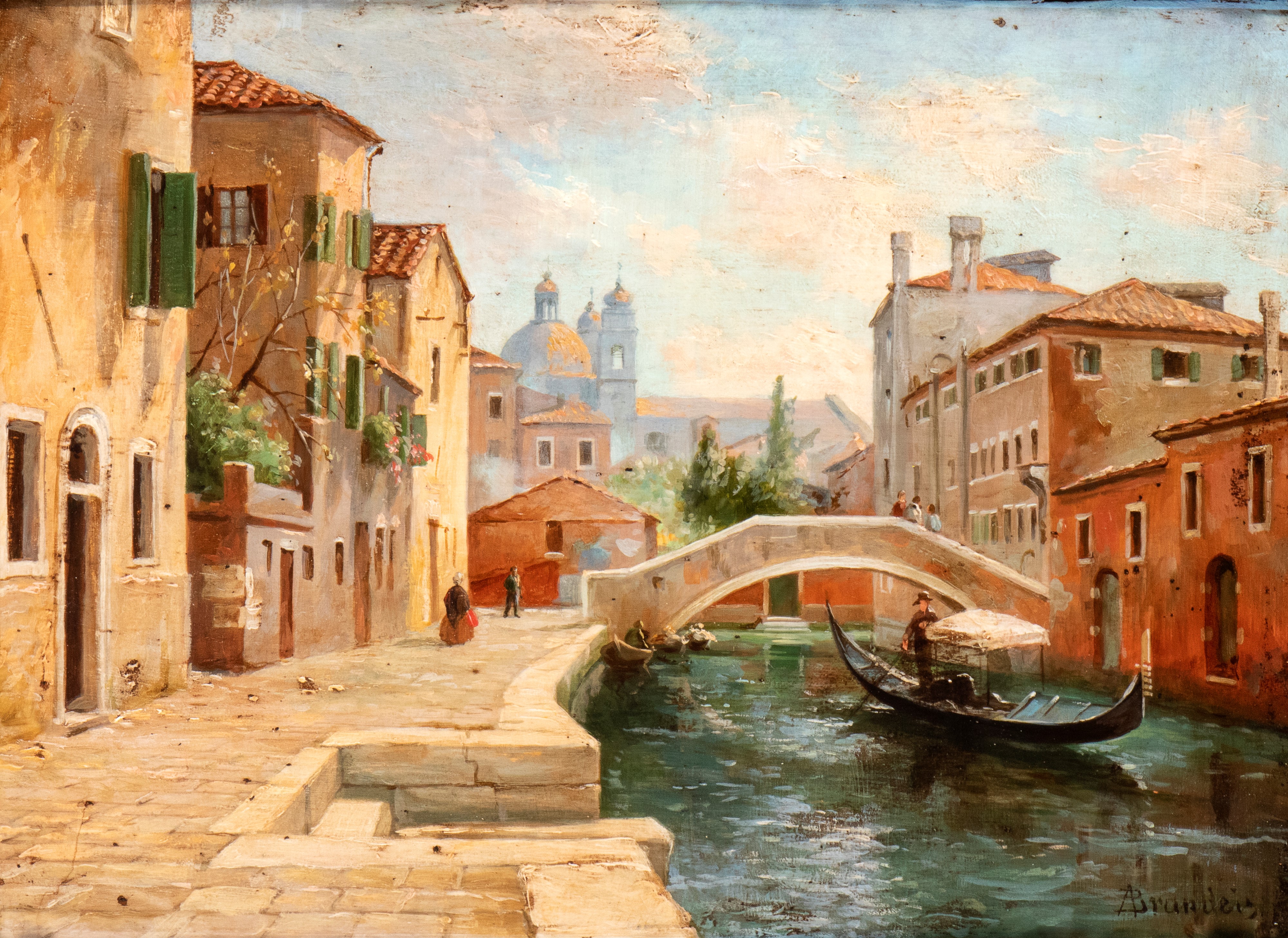 Antonietta Brandeis - A) Veduta Dell'isola di San Giorgio; B) Veduta di un Canale di Venezia. Cop...