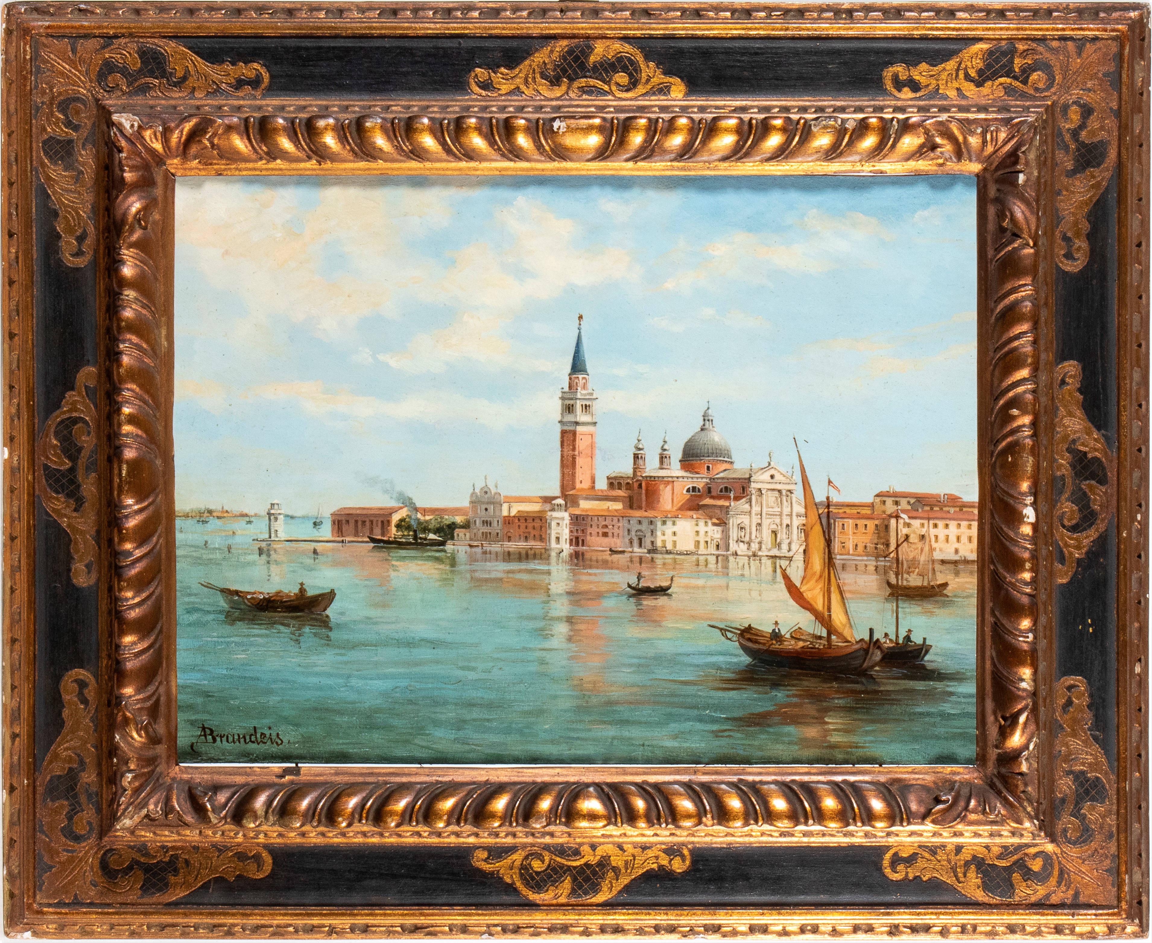 Antonietta Brandeis - A) Veduta Dell'isola di San Giorgio; B) Veduta di un Canale di Venezia. Cop...