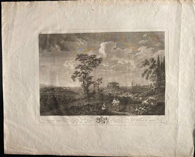 Vue De L'eglise De St. Jean Lateran Et De Celle De St. Marie Majeure (veduta della Chiesa di San ...