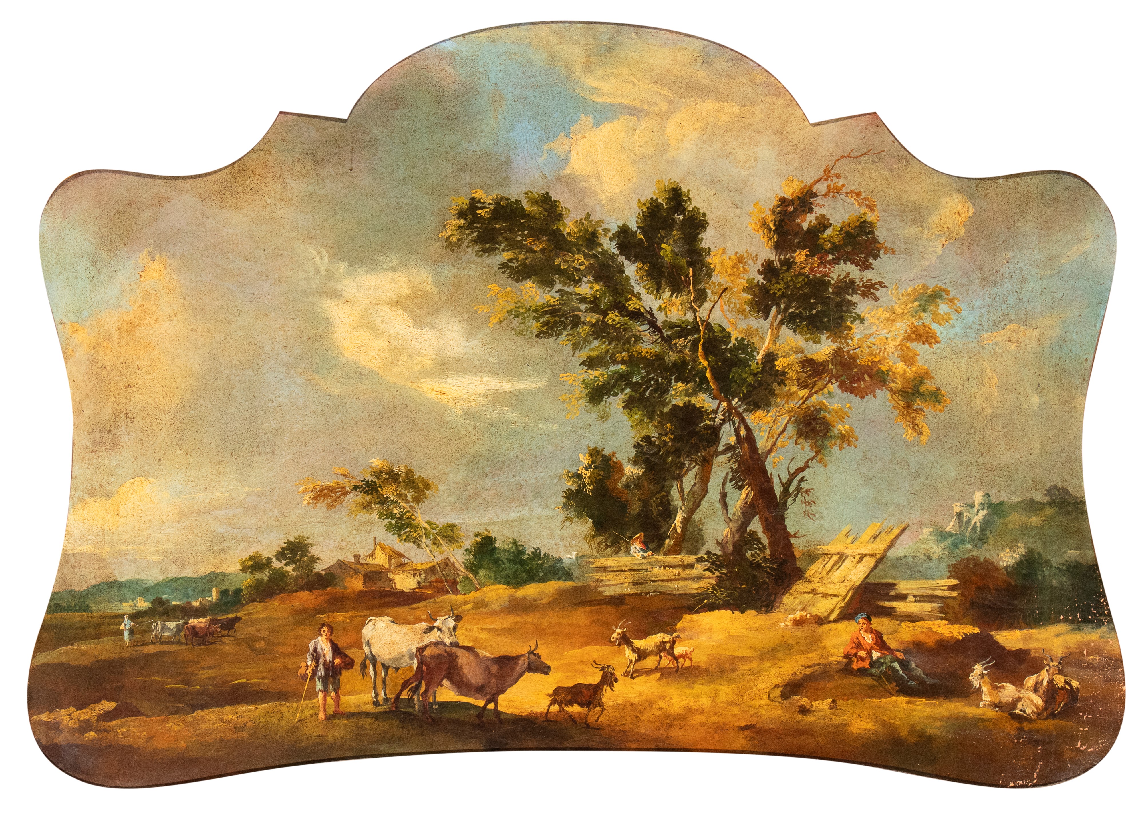 Giuseppe Zais - A) Paesaggio con Pastori e Armenti; B) Paesaggio con Pastorelle, Greggi e Caseggi...