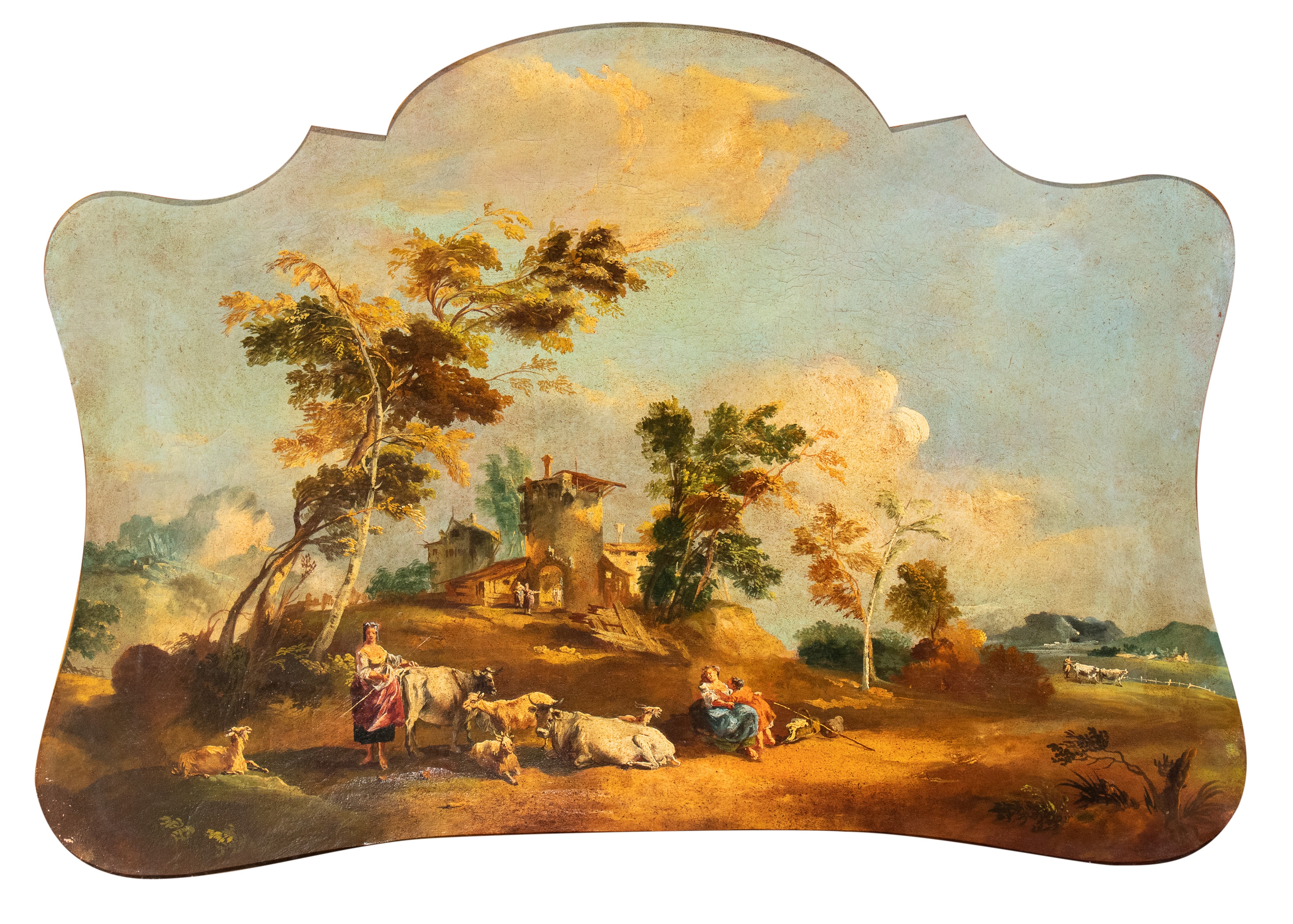 Giuseppe Zais - A) Paesaggio con Pastori e Armenti; B) Paesaggio con Pastorelle, Greggi e Caseggi...