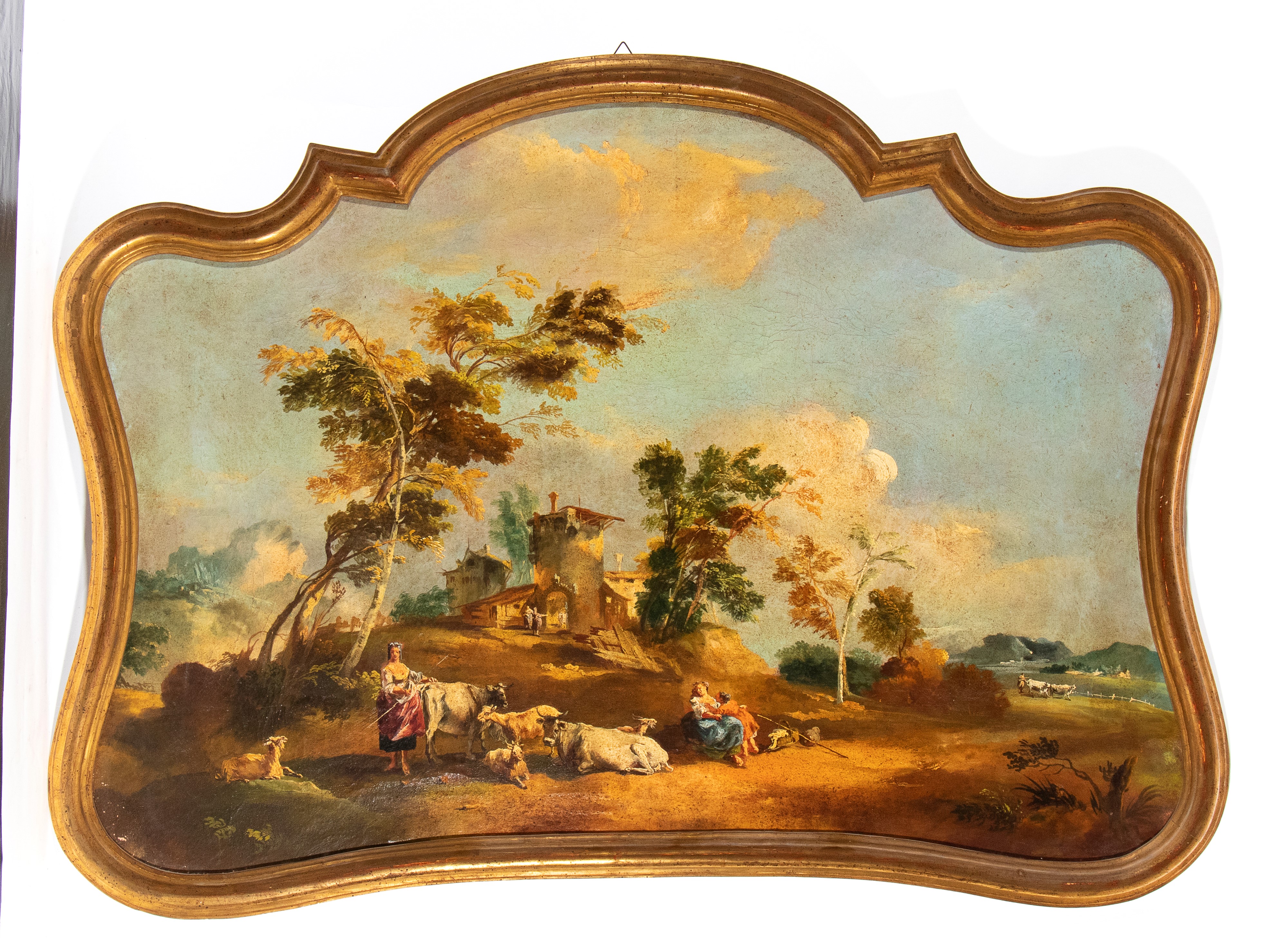 Giuseppe Zais - A) Paesaggio con Pastori e Armenti; B) Paesaggio con Pastorelle, Greggi e Caseggi...
