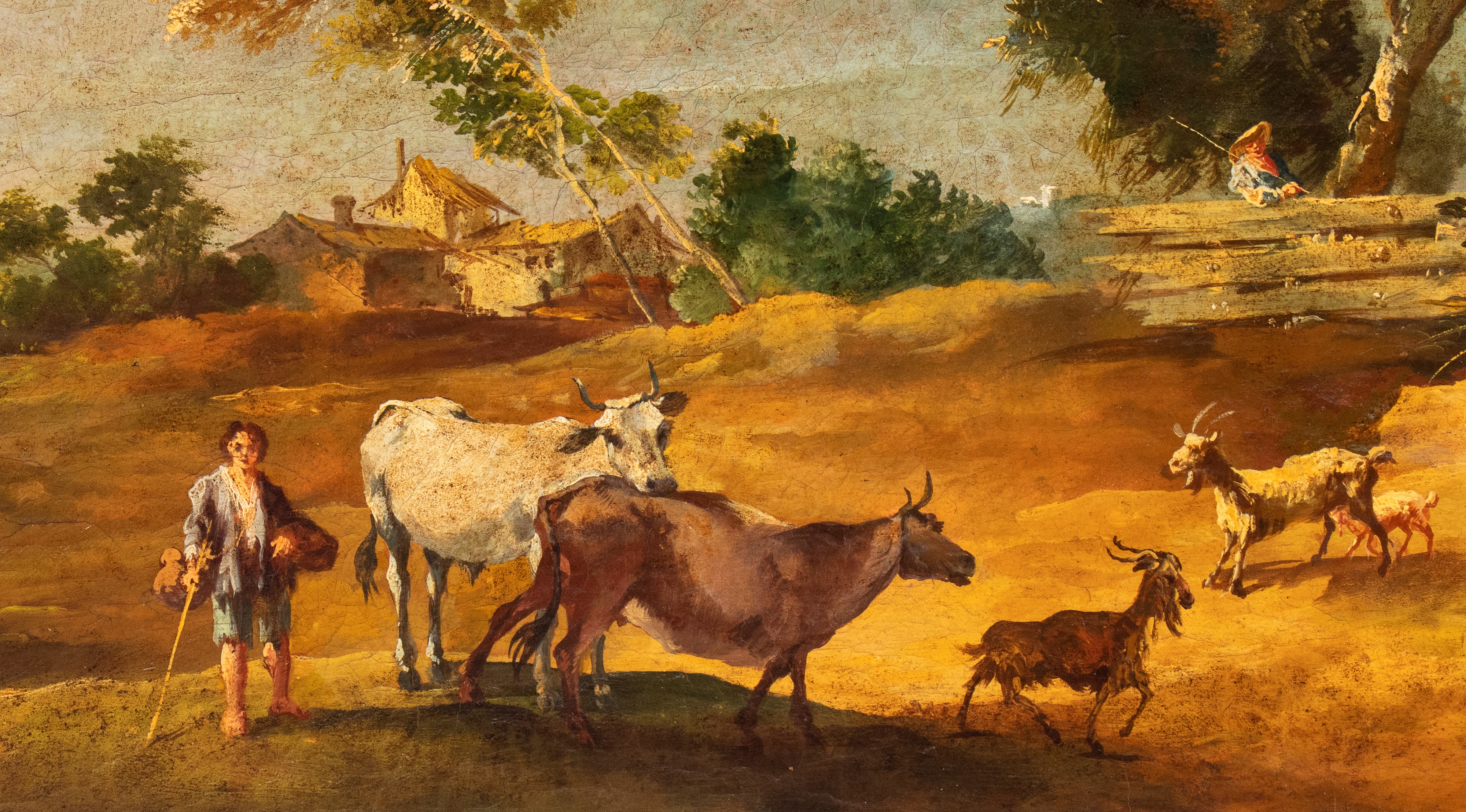 Giuseppe Zais - A) Paesaggio con Pastori e Armenti; B) Paesaggio con Pastorelle, Greggi e Caseggi...