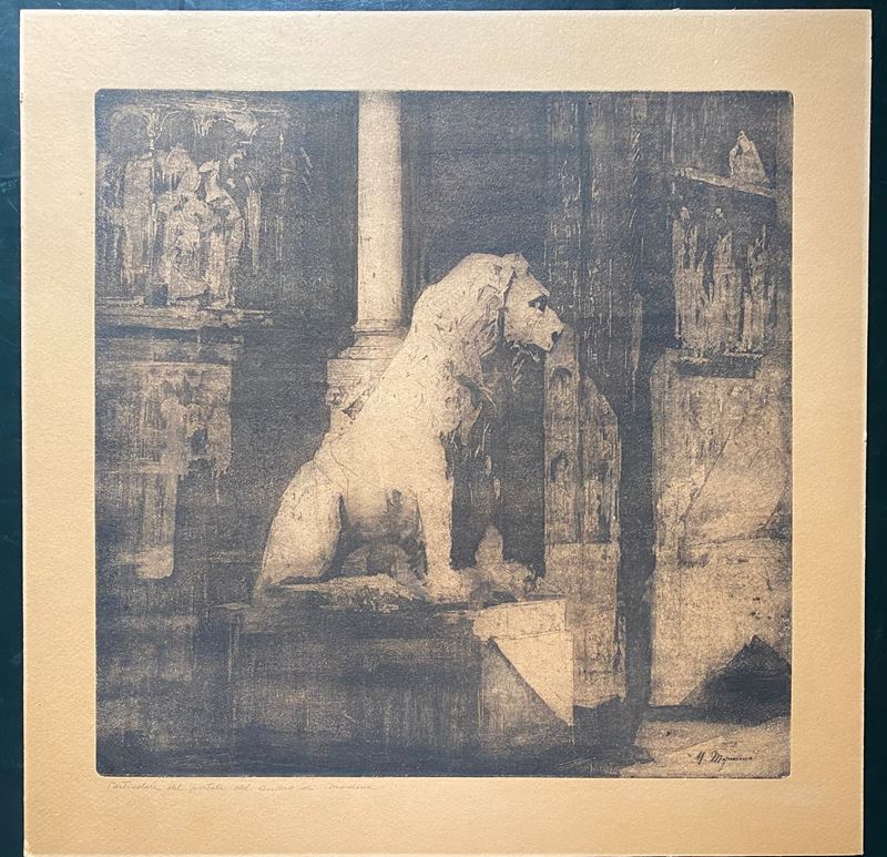 Ubaldo Magnavacca - Particolare del Portale del Duomo di Modena