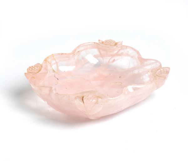 Piccola vaschetta in quarzo rosa