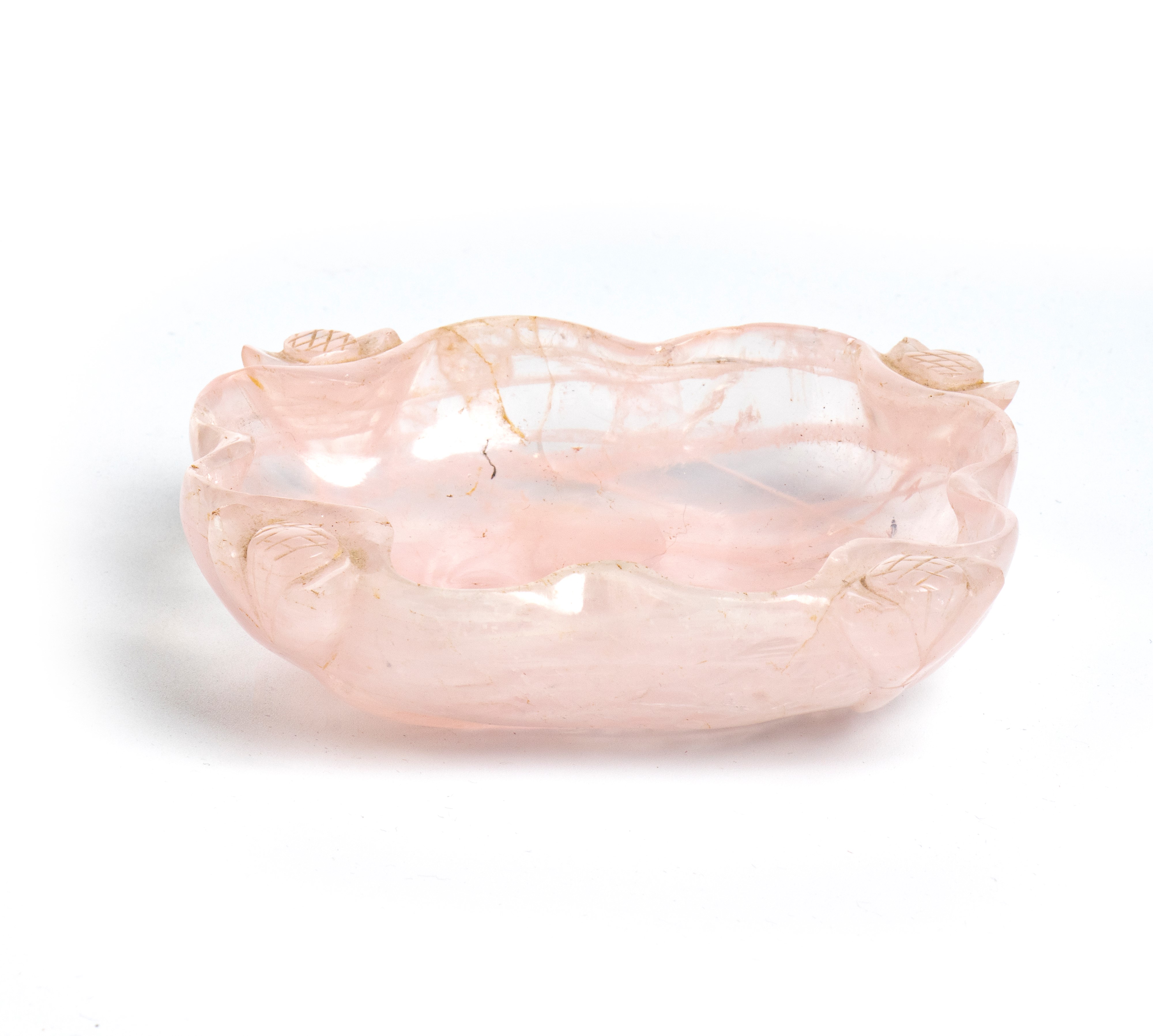 Piccola vaschetta in quarzo rosa