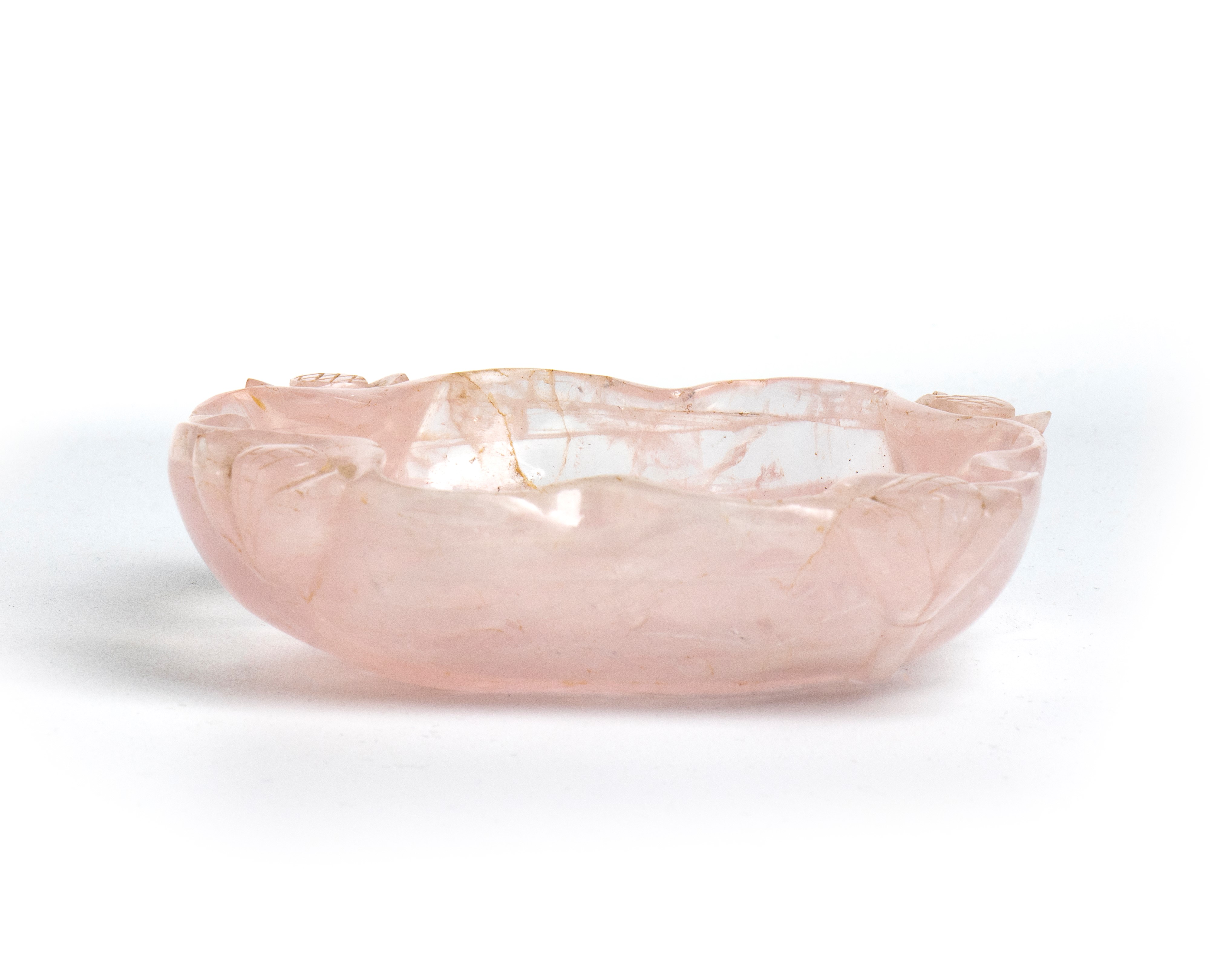 Piccola vaschetta in quarzo rosa