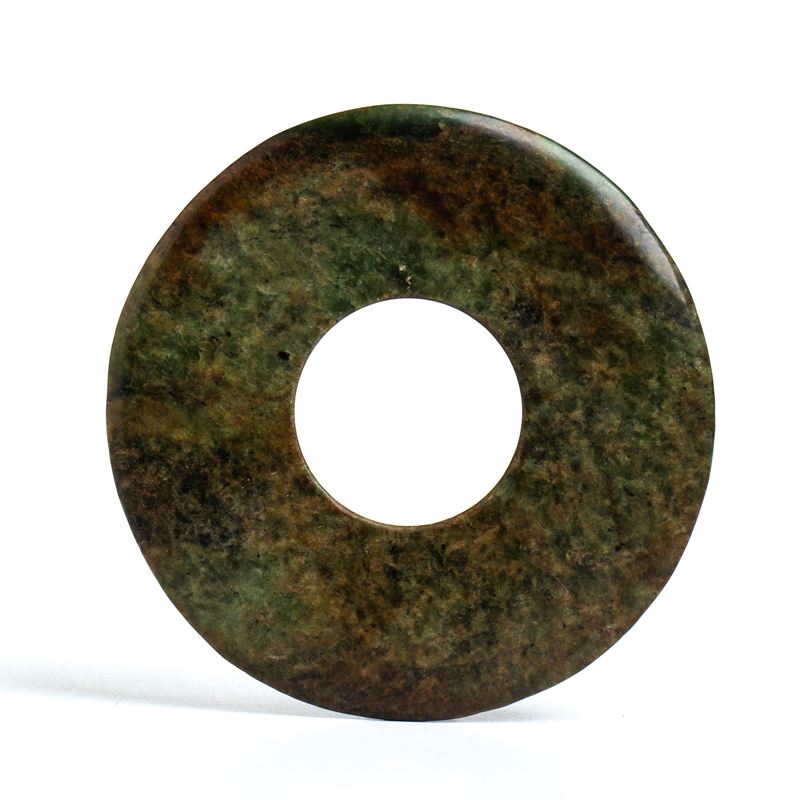 Disco Bi in giada verde scuro