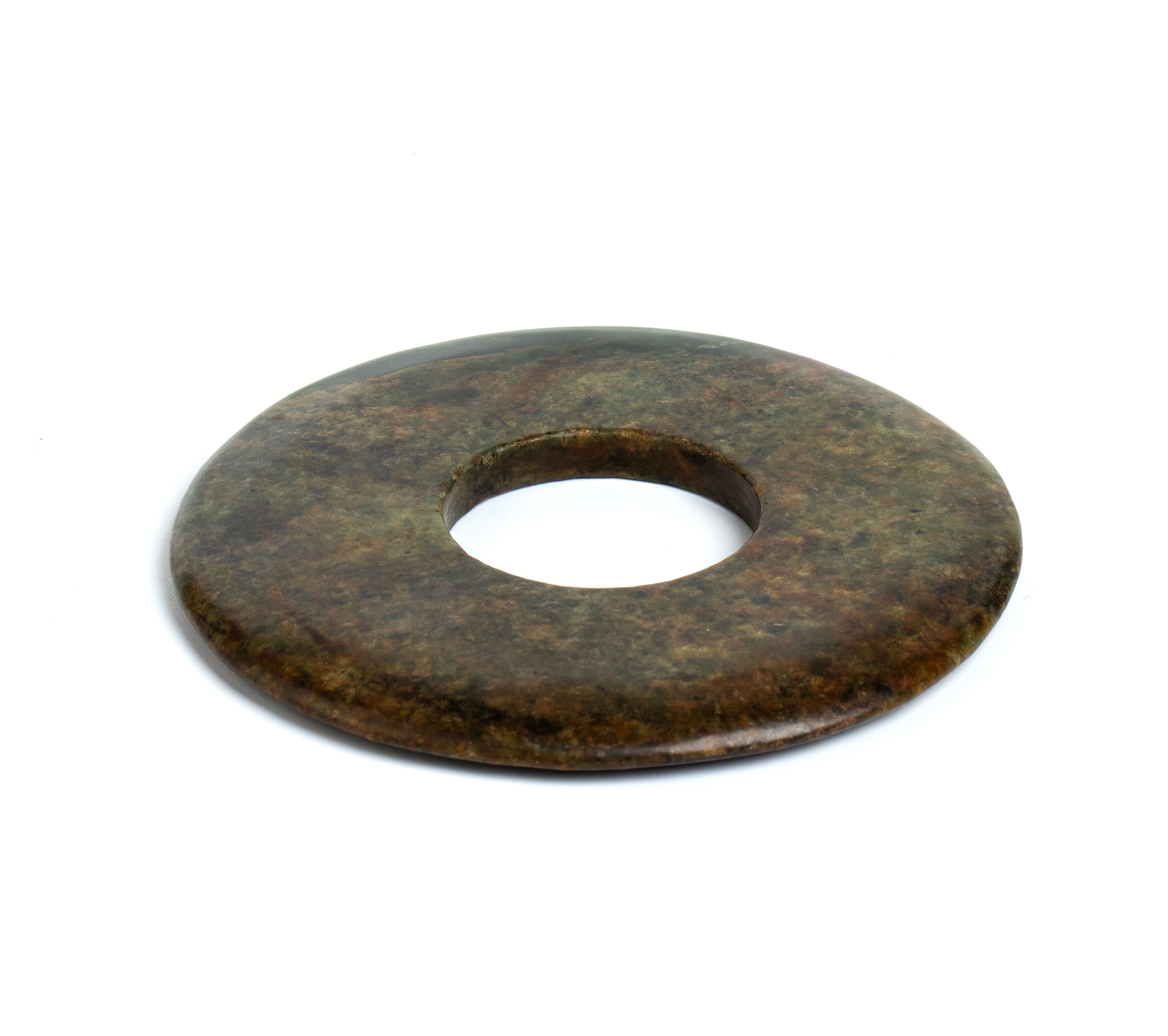 Disco Bi in giada verde scuro