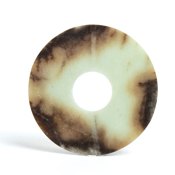 Beautiful Bi disc carved from semi-translucent jade